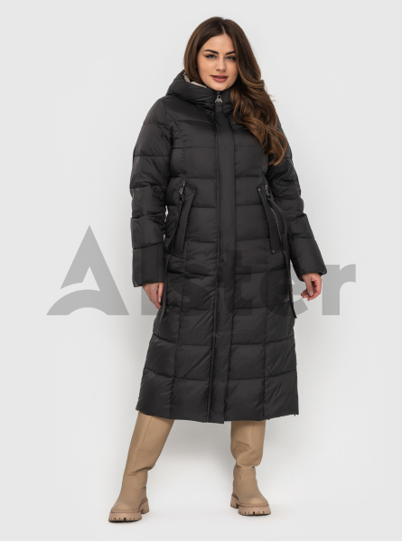 Длинный пуховик MISHELE (+size)