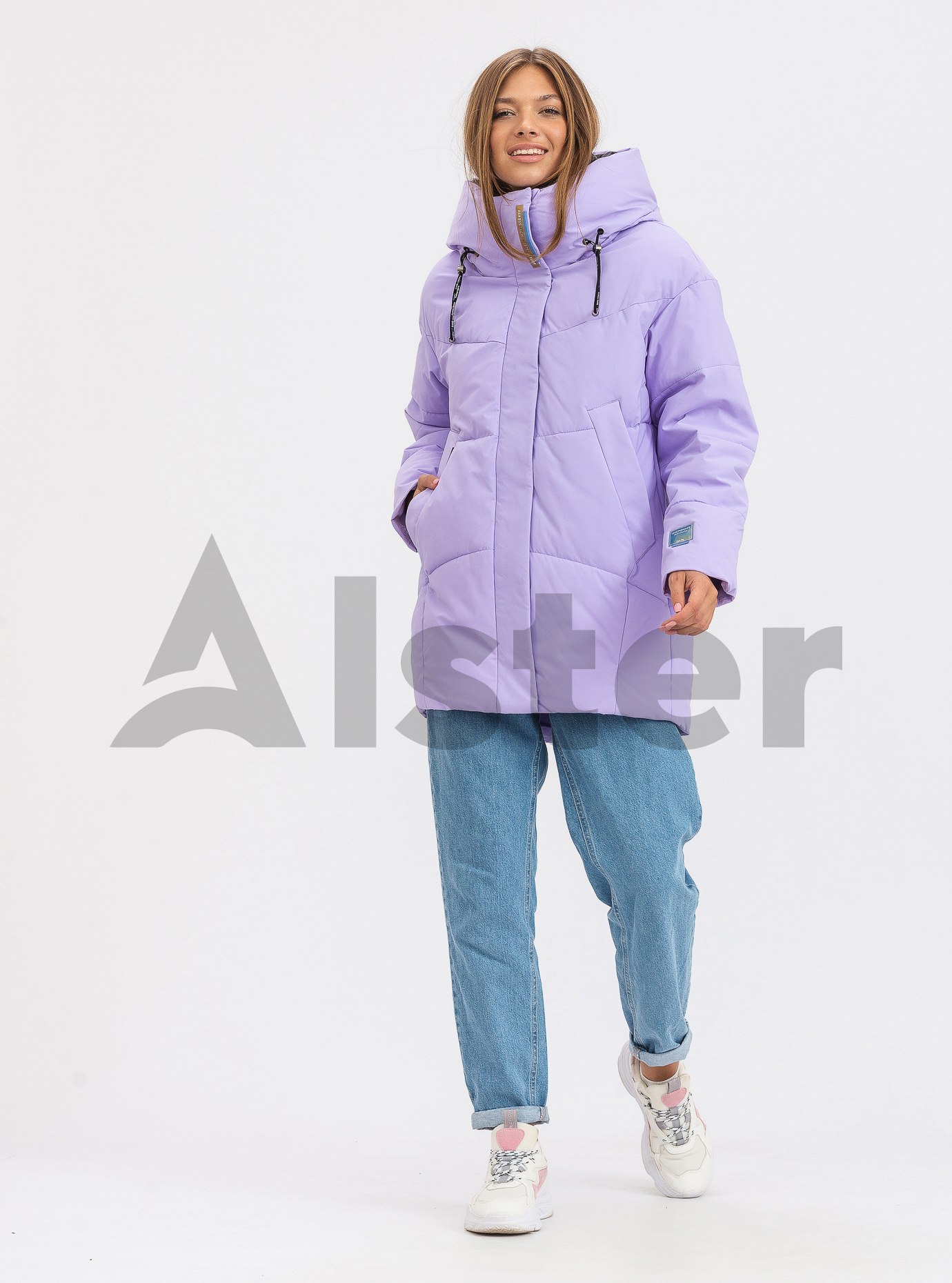 Женская зимняя куртка средней длины OLANMEAR Лаванда 2XL (OLN21899-05): фото - Alster.ua