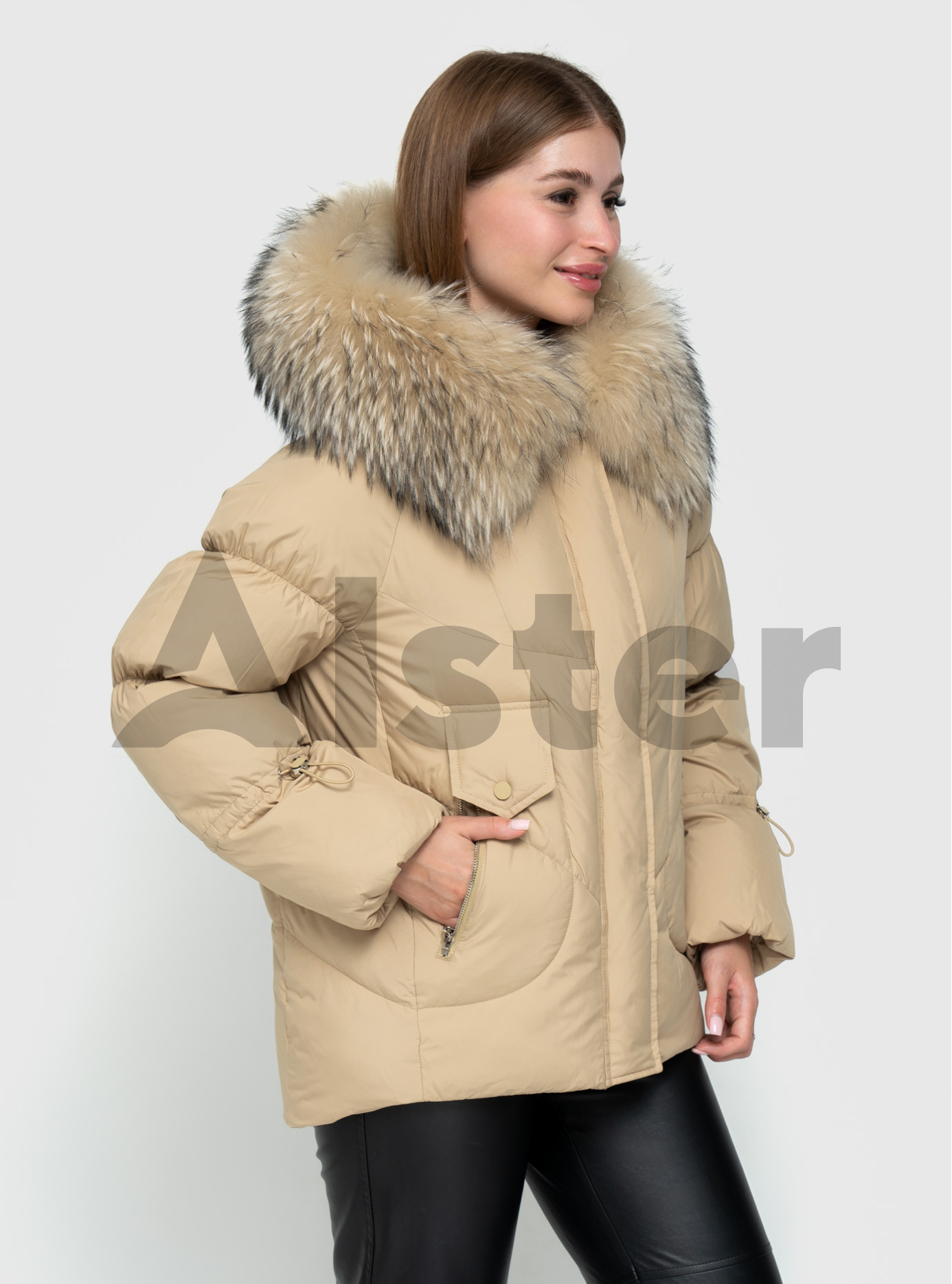 Зимняя короткая куртка Olanmear 99691M c мехом Золото XL (OLN99691M-19): фото - Alster.ua