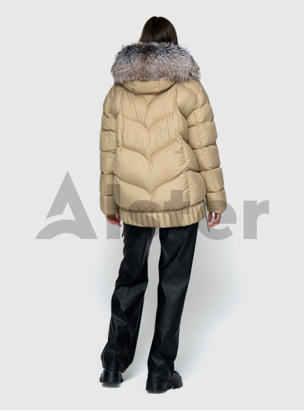 Жіночий пуховик Olanmear 99710 Гірчиця S (OLN99710М-12)