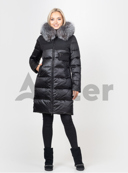 Куртка зимняя длинная с мехом