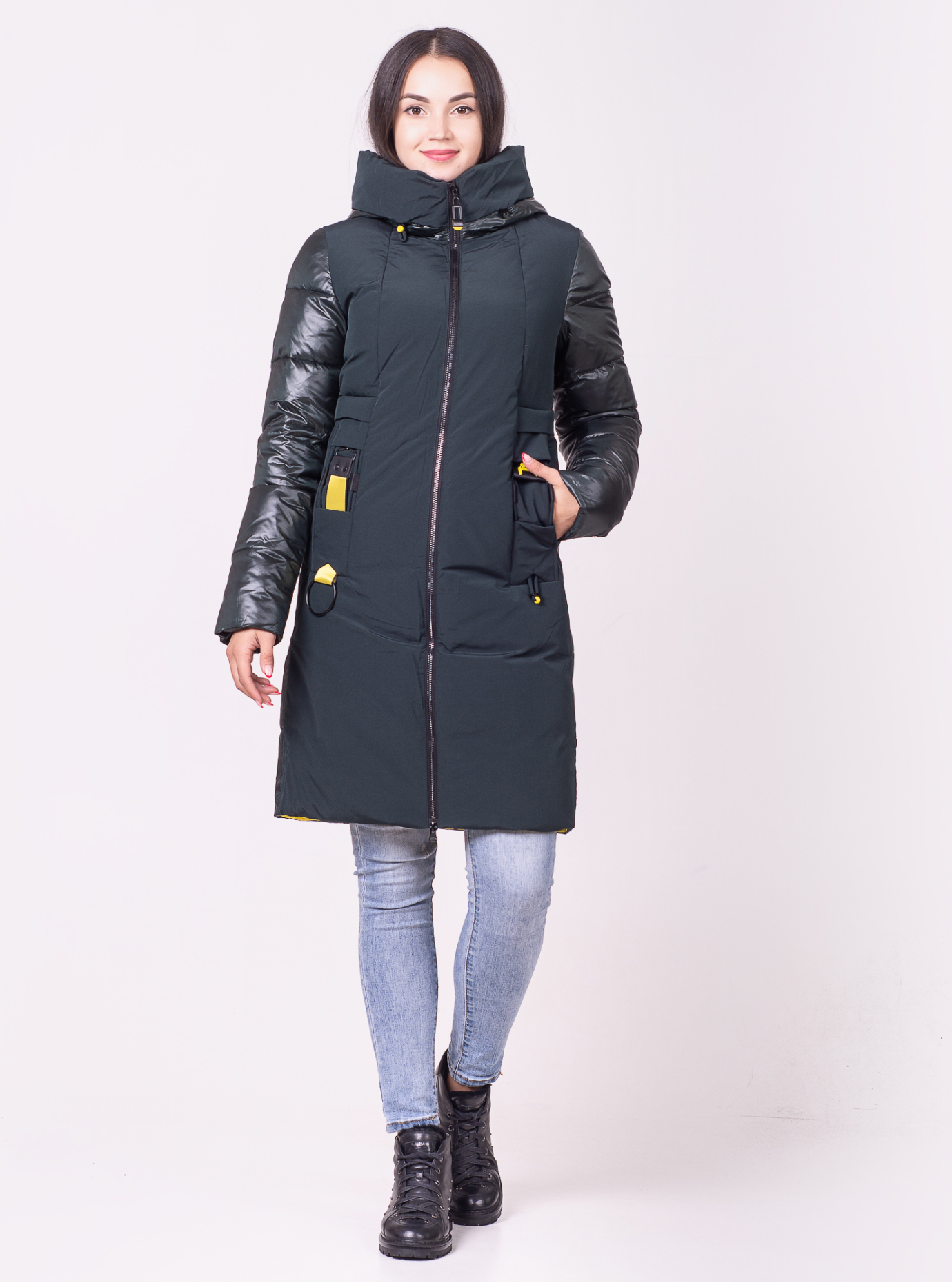 Куртка зимняя длинная прямого фасона Маренго 2XL (07-VP201221): фото - Alster.ua