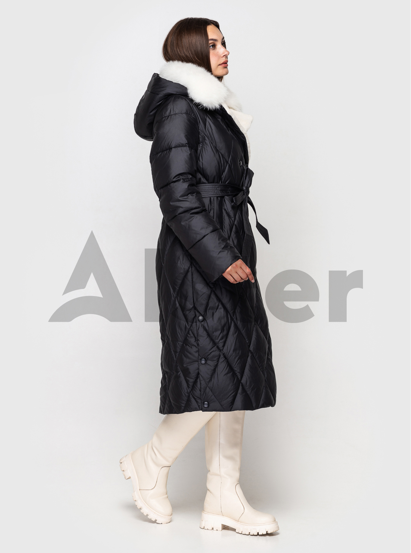 Длинное зимнее пальто QARLEVAR с мехом Чёрный 50 (QRL6-878-05): фото - Alster.ua Длинное зимнее пальто QARLEVAR с мехом Чёрный 50 (QRL6-878-05): фото - Alster.ua