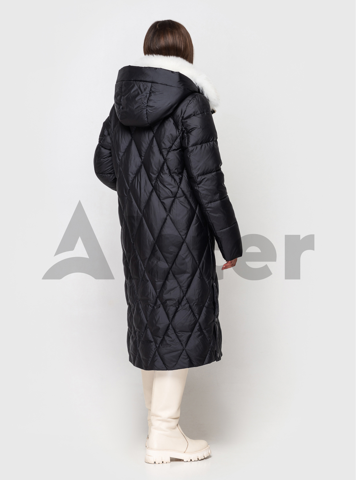 Длинное зимнее пальто QARLEVAR с мехом Чёрный 50 (QRL6-878-05): фото - Alster.ua Длинное зимнее пальто QARLEVAR с мехом Чёрный 50 (QRL6-878-05): фото - Alster.ua
