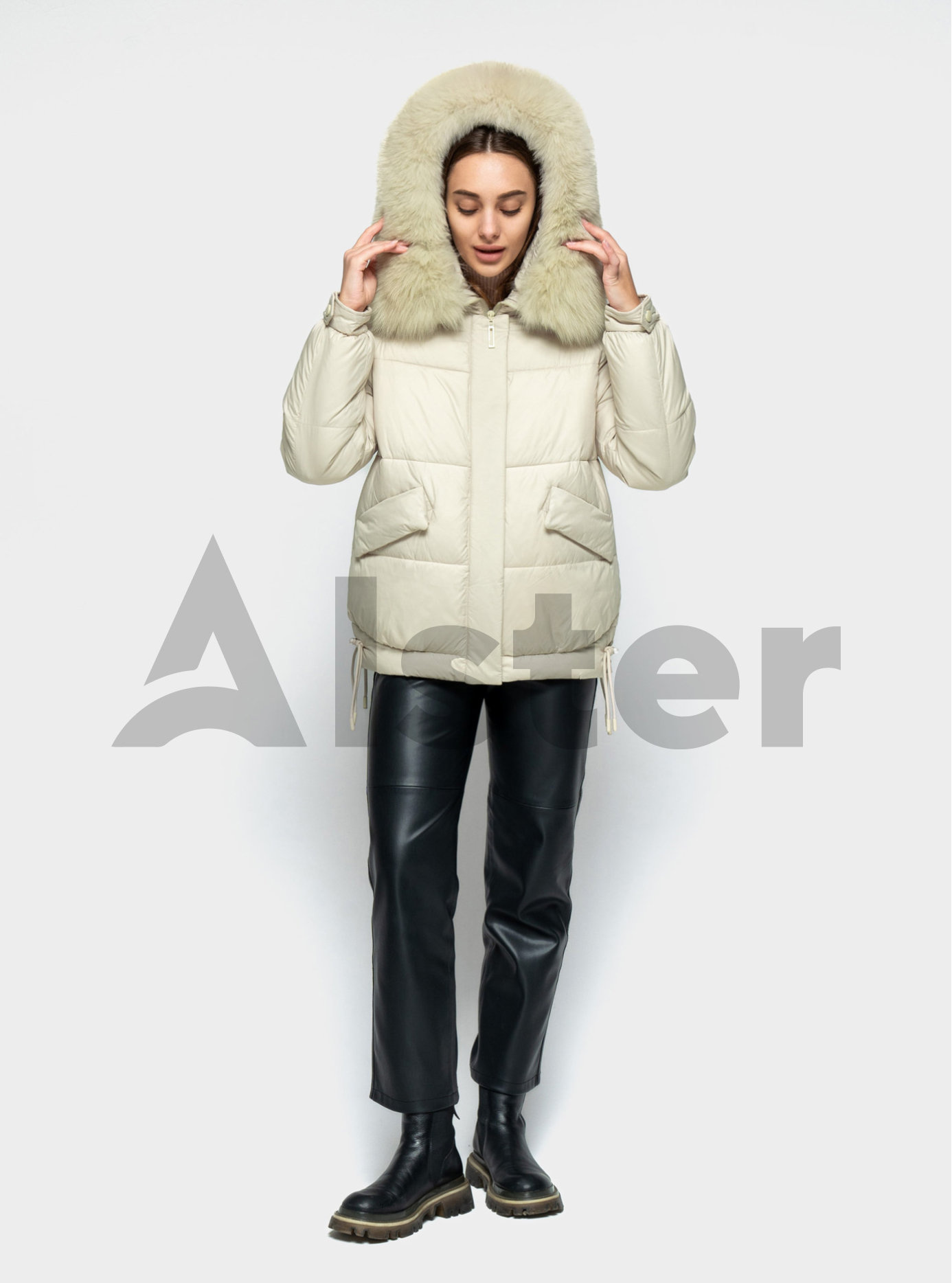 Женская зимняя куртка с мехом QARLEVAR 7007 Золото 42 (QRL7007-06): фото - Alster.ua