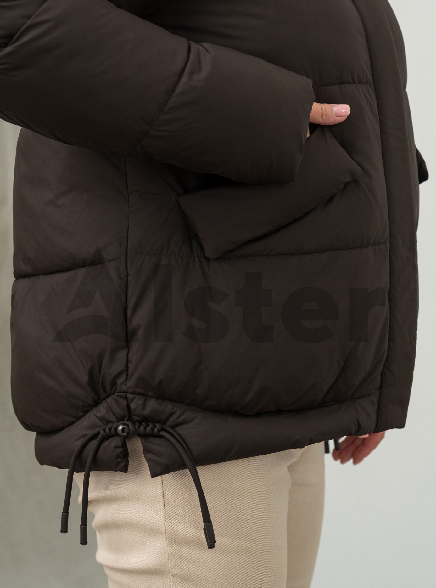 Женская зимняя куртка с мехом QARLEVAR 7007-1 Шоколадный 48 (QRL7007-1-45): фото - Alster.ua