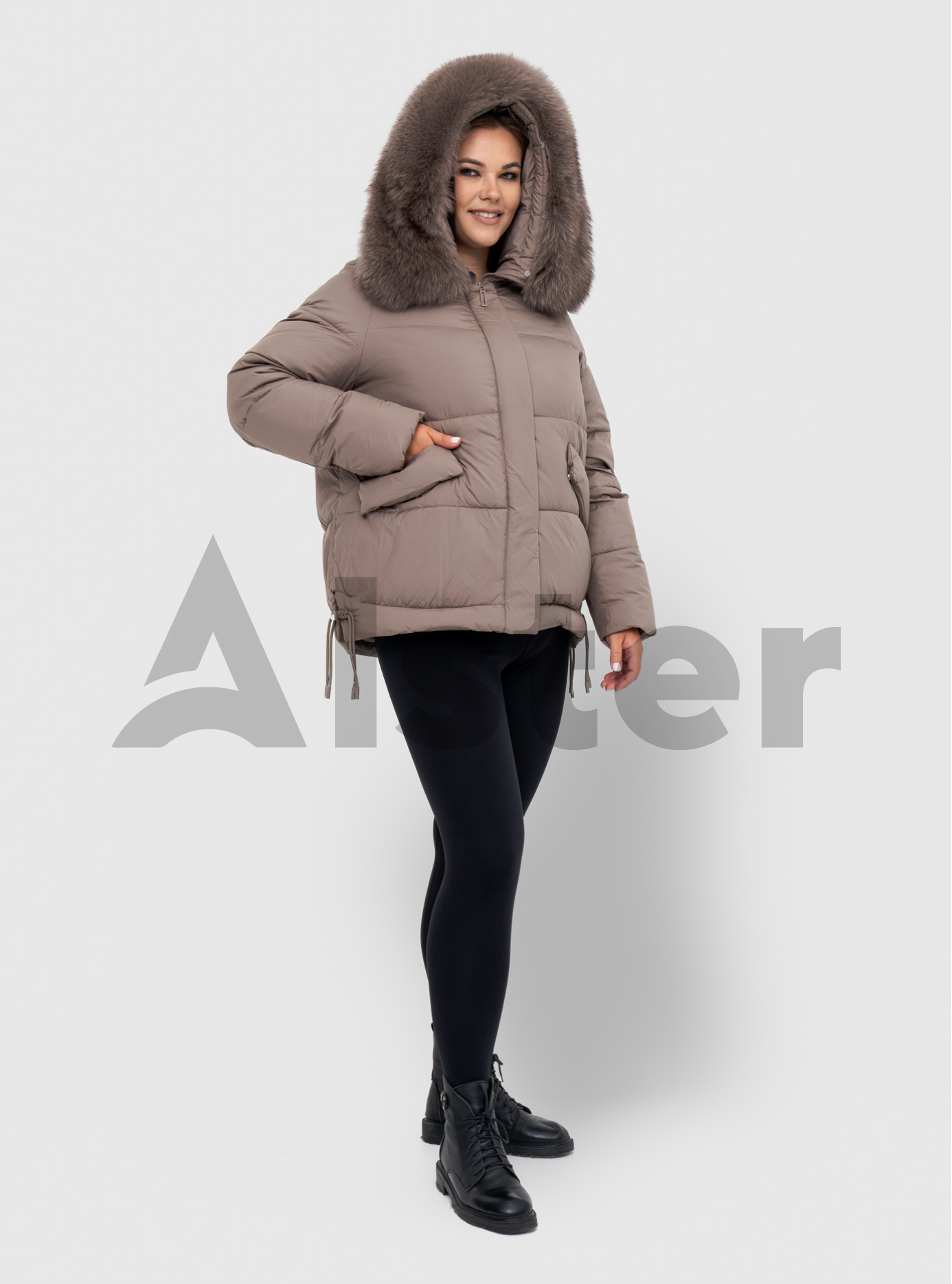 Женская зимняя куртка с мехом QARLEVAR 7007-1 Какао 48 (QRL7007-1-21): фото - Alster.ua