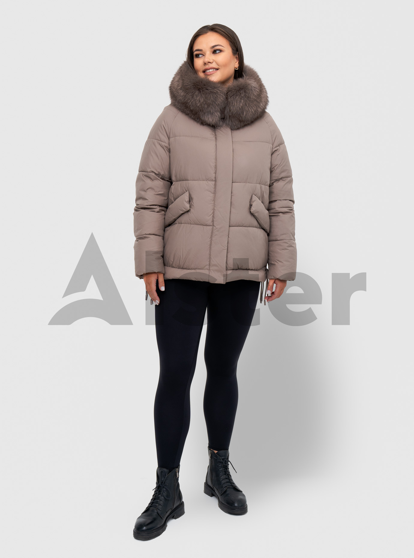 Женская зимняя куртка с мехом QARLEVAR 7007-1 Какао 48 (QRL7007-1-21): фото - Alster.ua