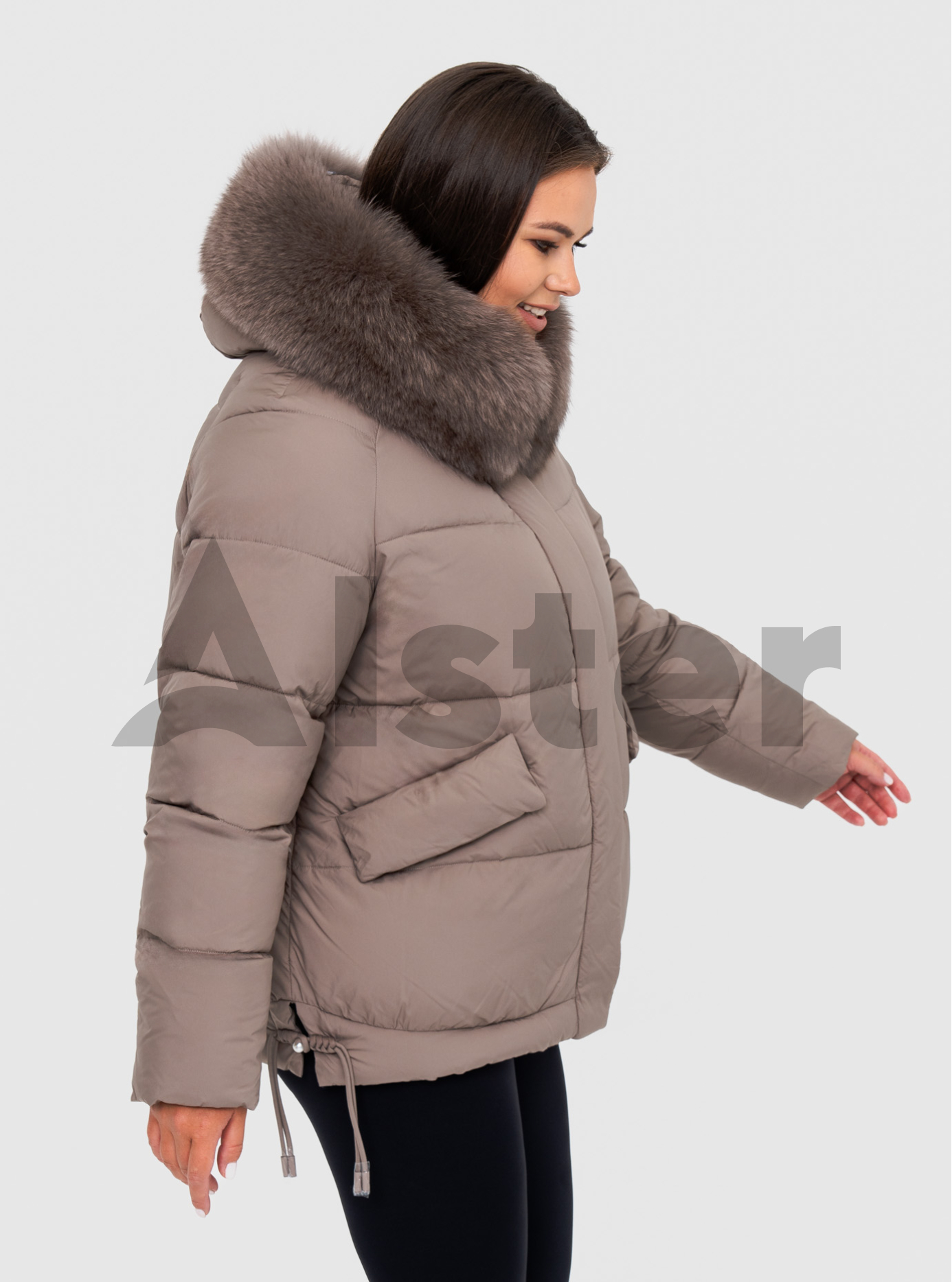 Женская зимняя куртка с мехом QARLEVAR 7007-1 Какао 48 (QRL7007-1-21): фото - Alster.ua