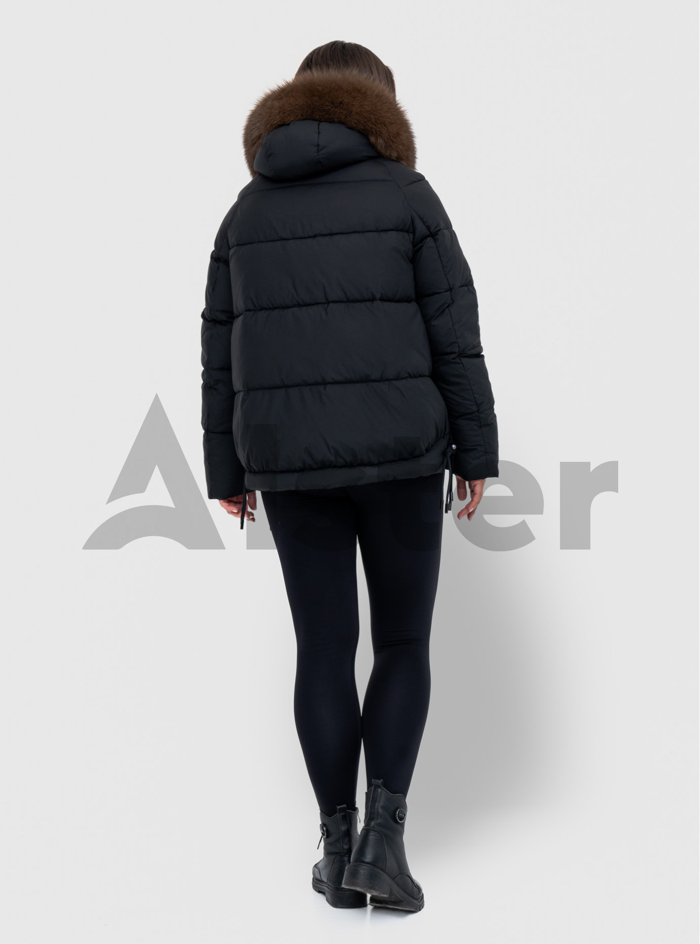 Женская зимняя куртка с мехом QARLEVAR 7007-1 Чёрный 56 (QRL7007-1-05): фото - Alster.ua