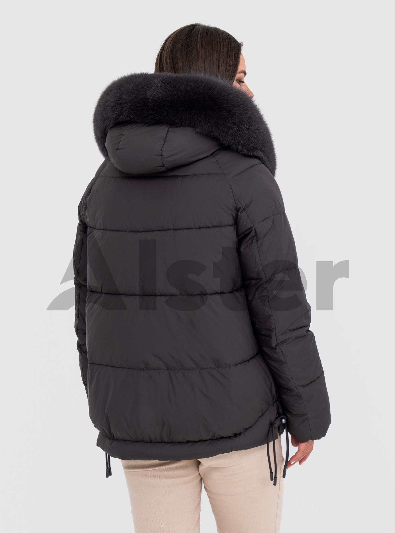 Женская зимняя куртка с мехом QARLEVAR 7007-1 Графитовый 48 (QRL7007-1-26): фото - Alster.ua