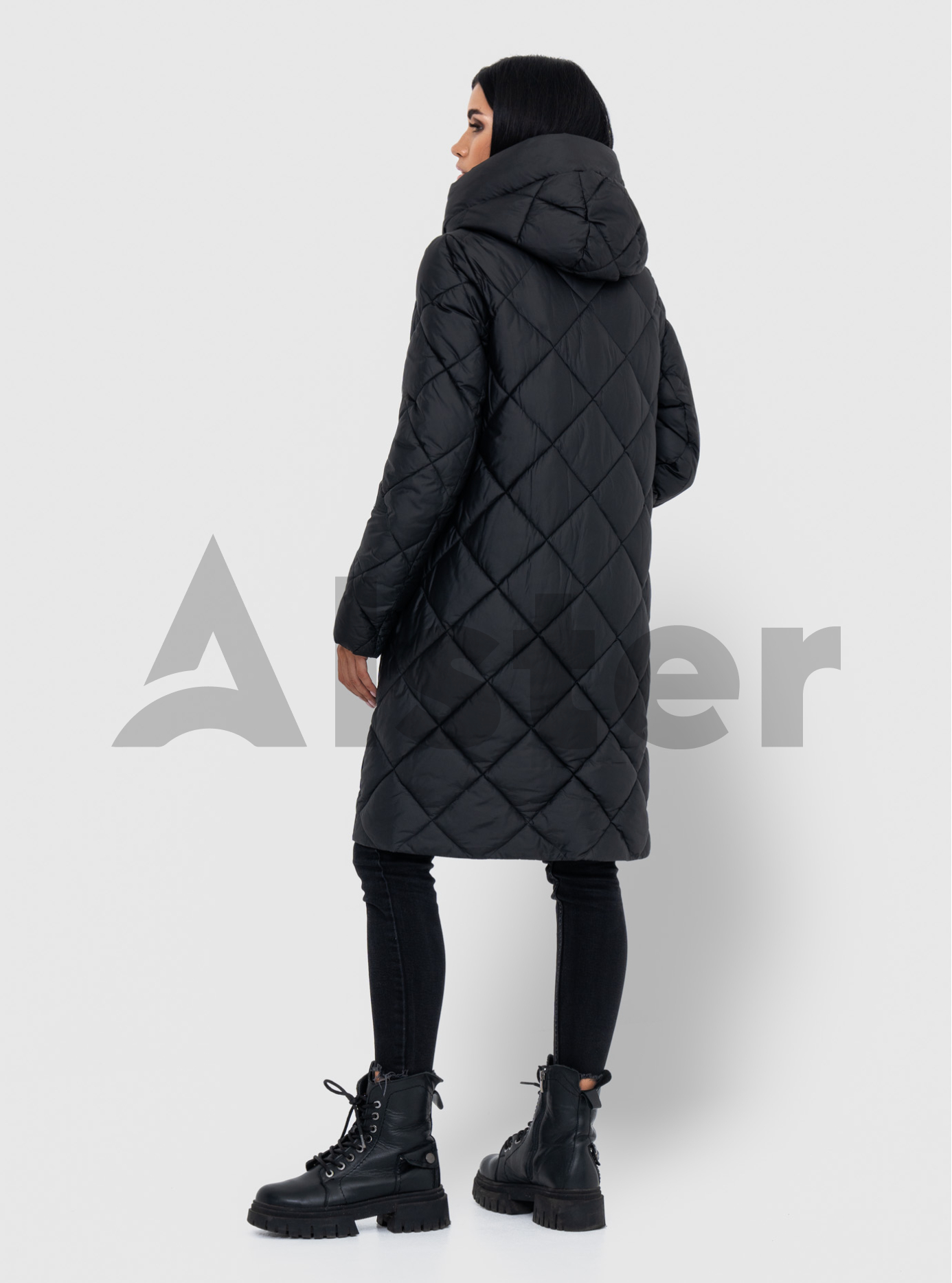 Женское зимнее стеганое пальто Qarlevar 833 Чёрный 46 (QRL833k-03): фото - Alster.ua