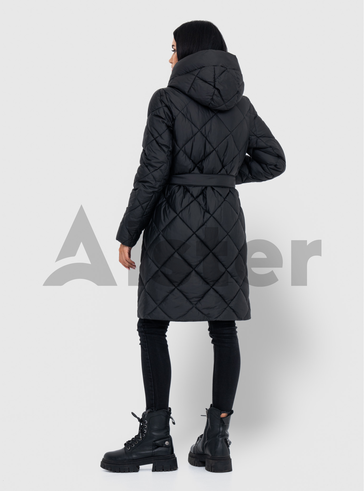 Женское зимнее стеганое пальто Qarlevar 833 Чёрный 46 (QRL833k-03): фото - Alster.ua