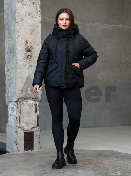 Женская зимняя куртка с мехом QARLEVAR 537 big size