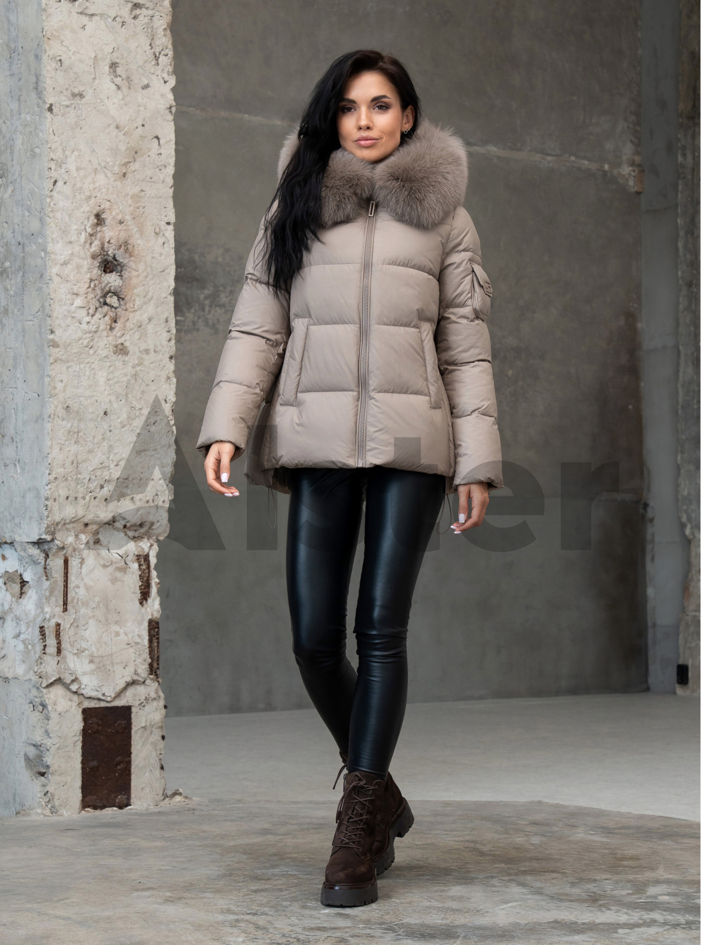 Женская зимняя куртка с мехом QARLEVAR 590 Какао 42 (25QRL590-16): фото - Alster.ua