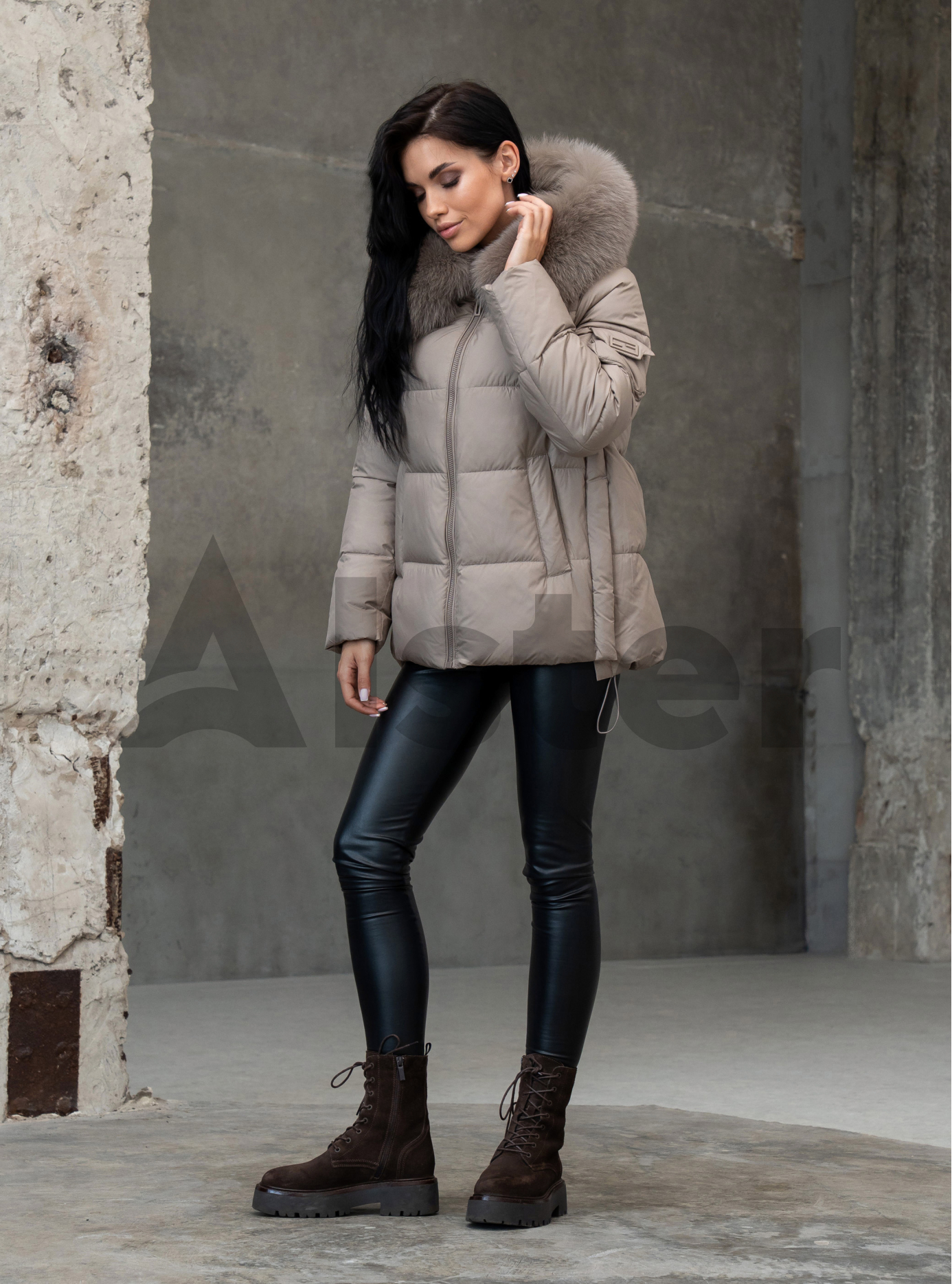 Женская зимняя куртка с мехом QARLEVAR 590 Какао 42 (25QRL590-16): фото - Alster.ua