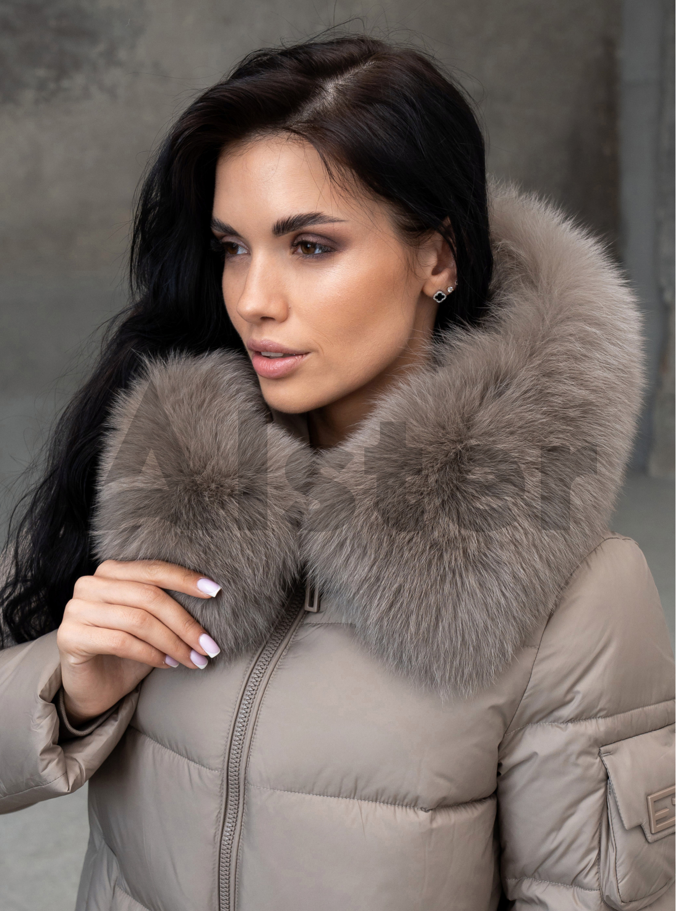 Женская зимняя куртка с мехом QARLEVAR 590 Какао 42 (25QRL590-16): фото - Alster.ua