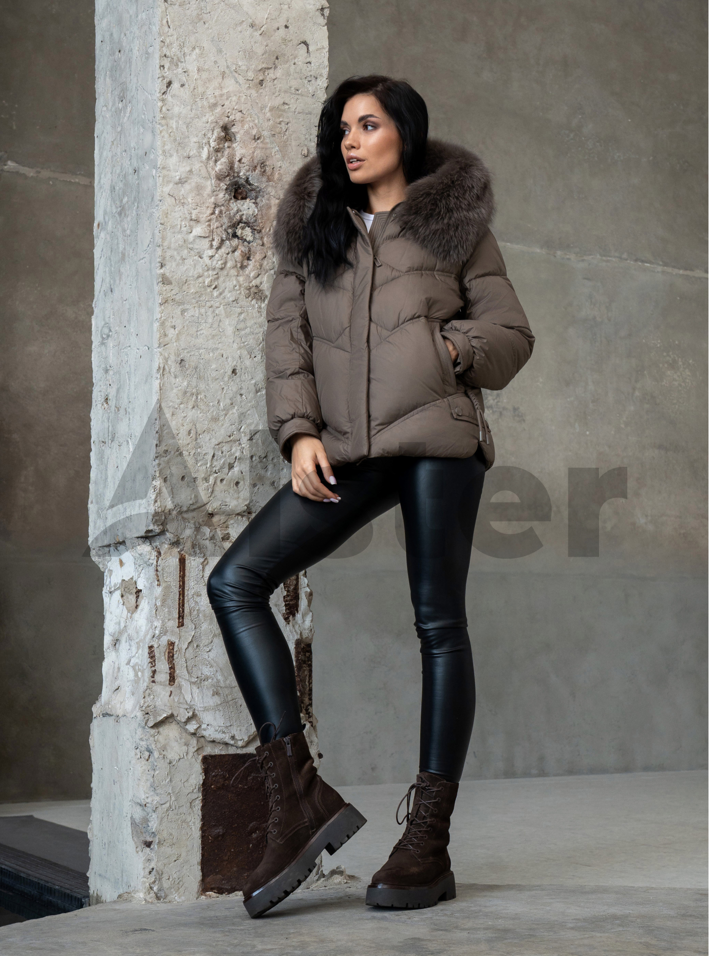 Женская зимняя куртка QARLEVAR 25QRL605H Коричневый 46 (25QRL605H-08): фото - Alster.ua