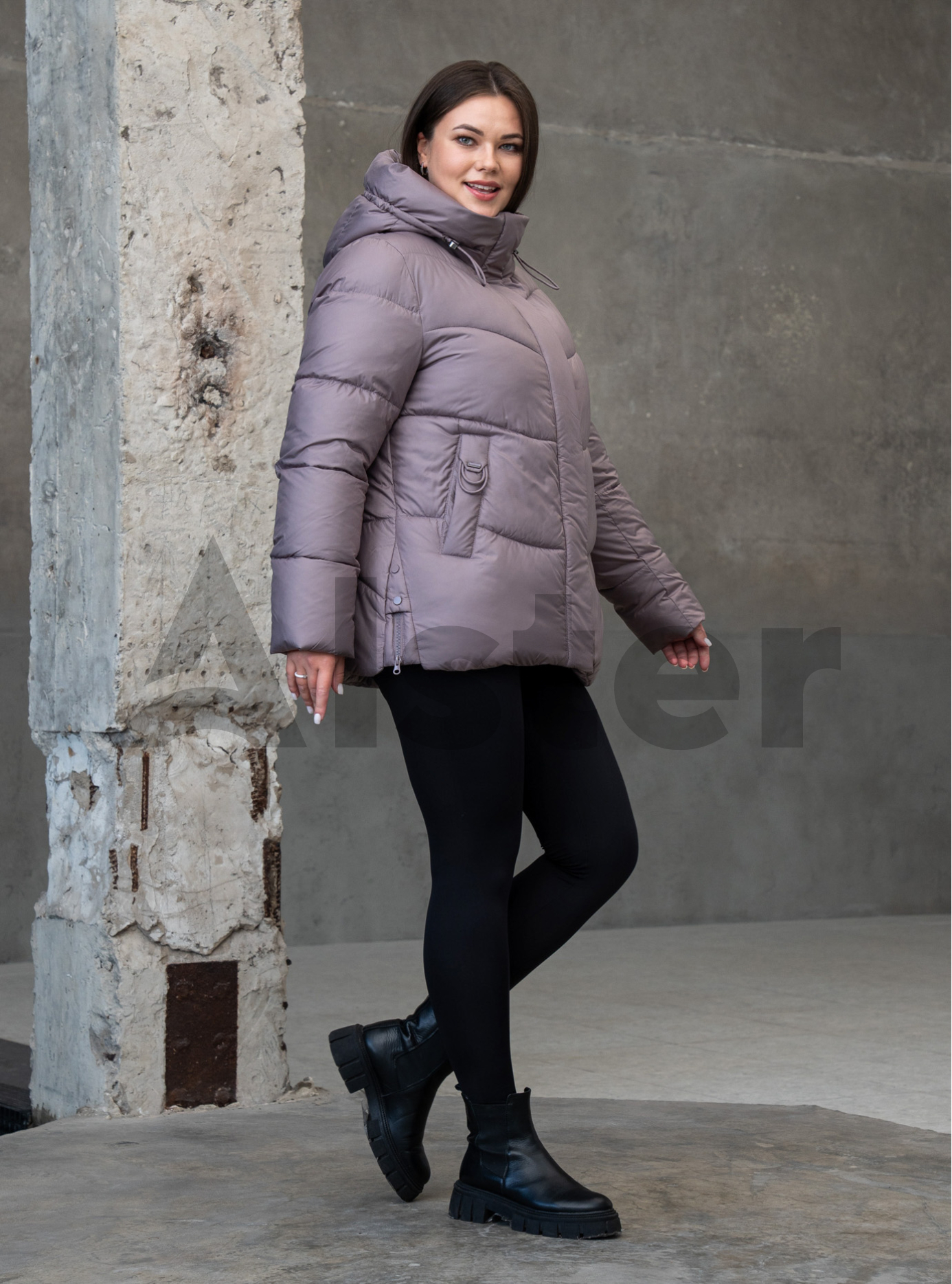 Женская зимняя куртка QARLEVAR 625 big size Сливовый 48 (25QRL625-01): фото - Alster.ua