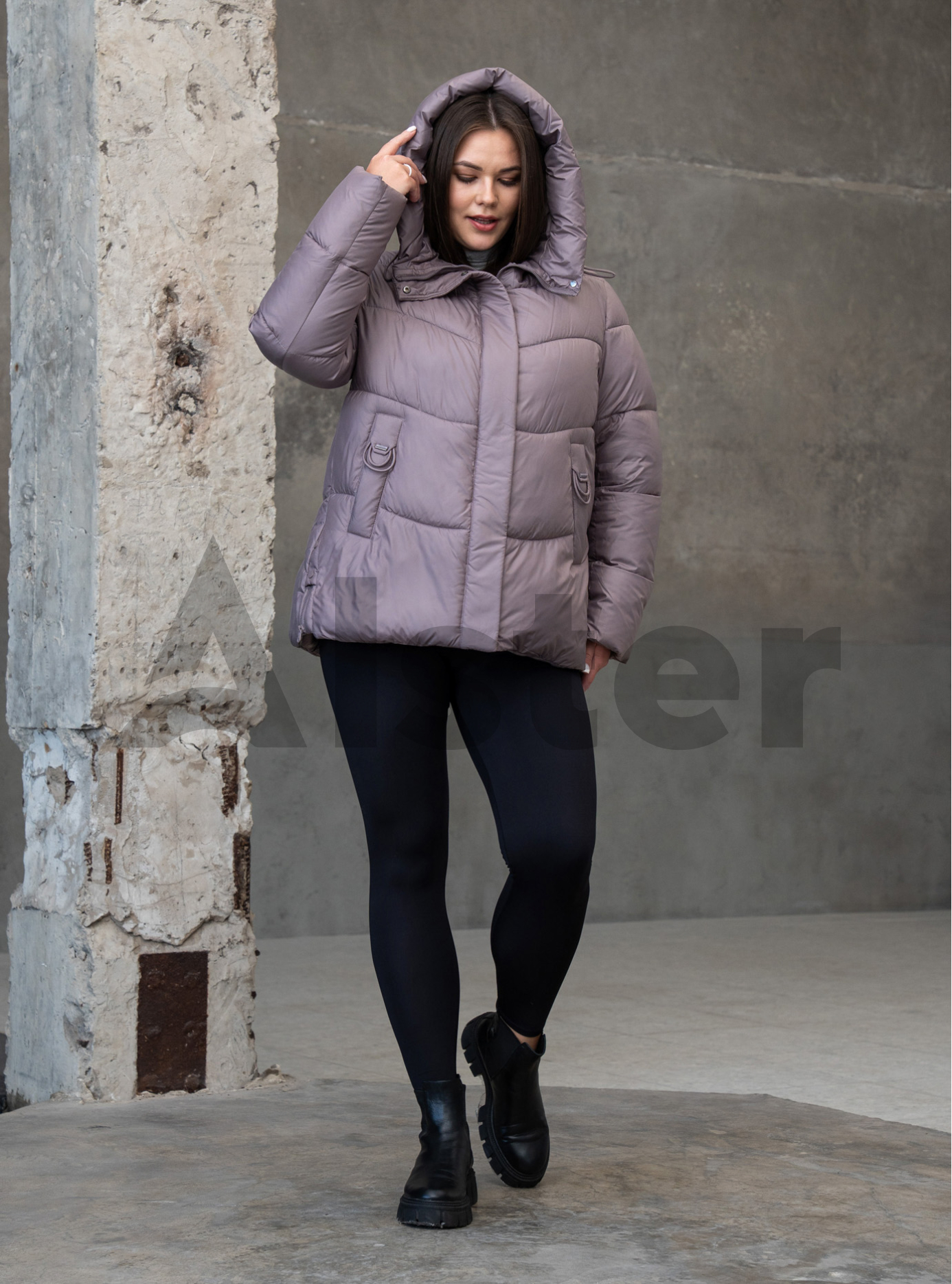 Женская зимняя куртка QARLEVAR 625 big size Сливовый 48 (25QRL625-01): фото - Alster.ua