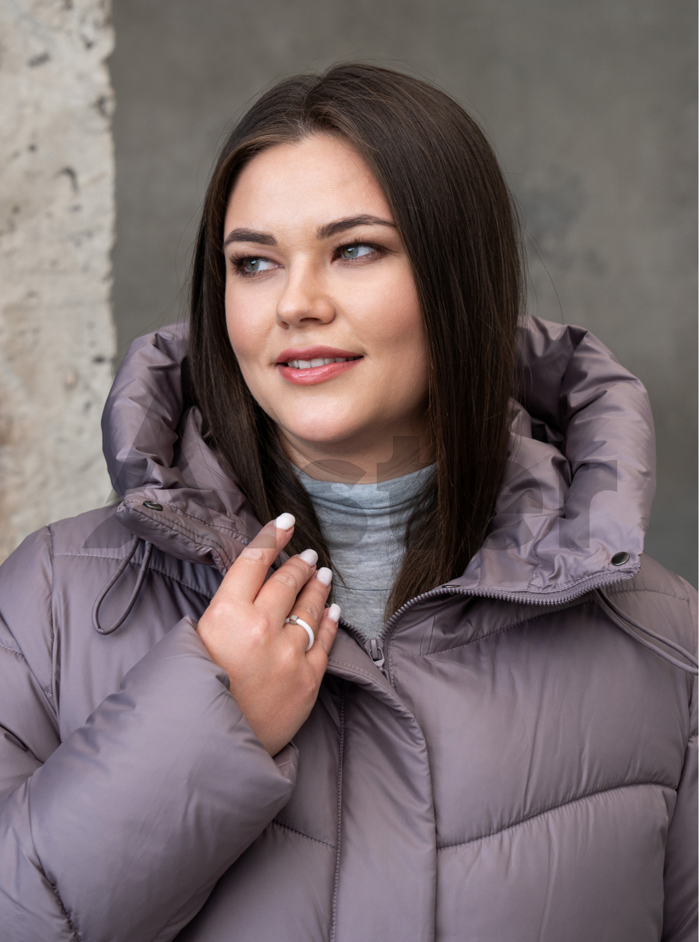 Женская зимняя куртка QARLEVAR 625 big size Сливовый 48 (25QRL625-01): фото - Alster.ua
