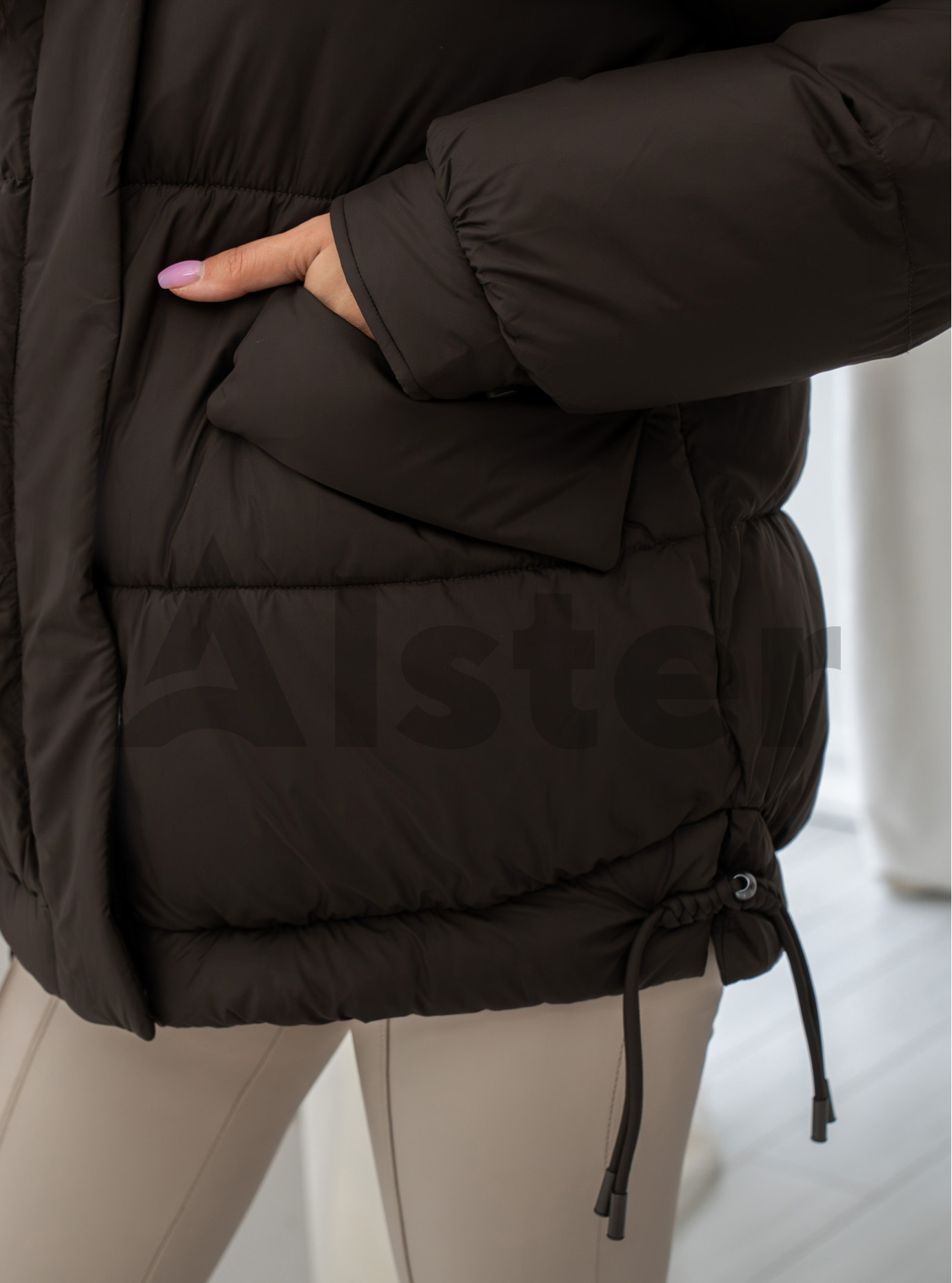 Женская зимняя куртка с мехом QARLEVAR 7007 Шоколадный 50 (QRL7007-44): фото - Alster.ua