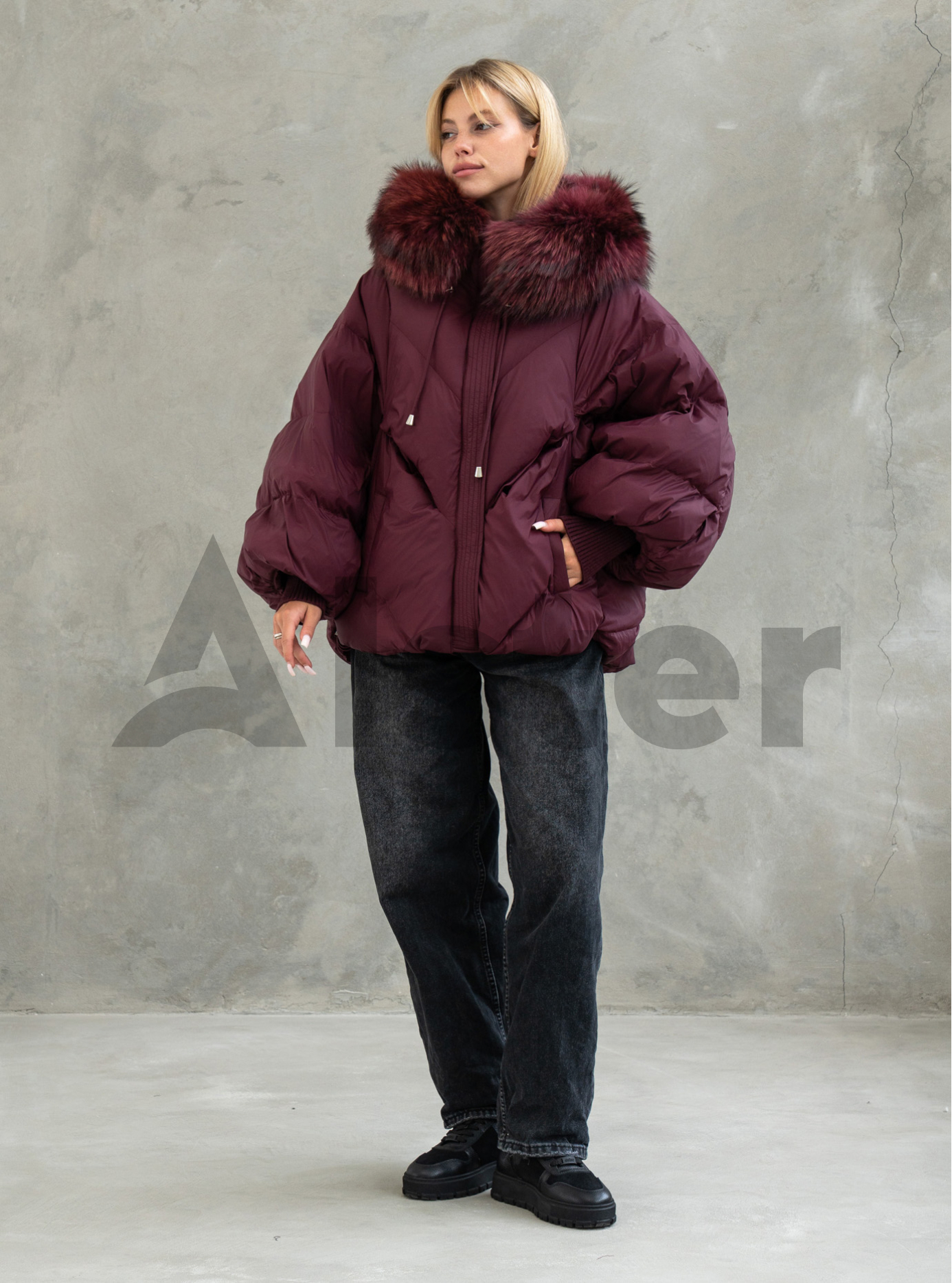 Женский пуховик Seventeen 511 (oversize) Бордовый M (26SVN511-08): фото - Alster.ua