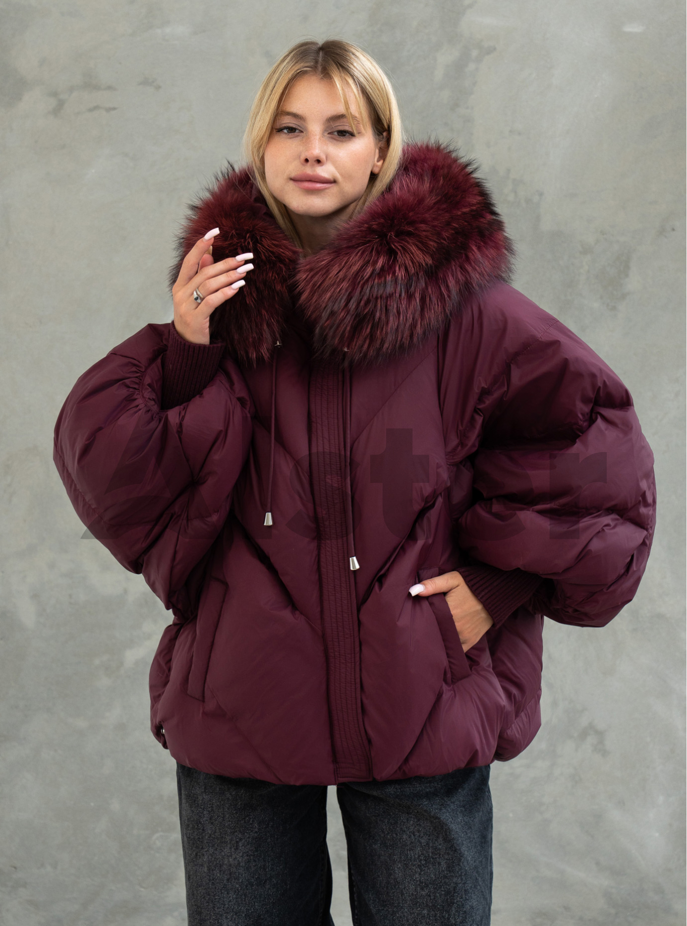 Женский пуховик Seventeen 511 (oversize) Бордовый M (26SVN511-08): фото - Alster.ua
