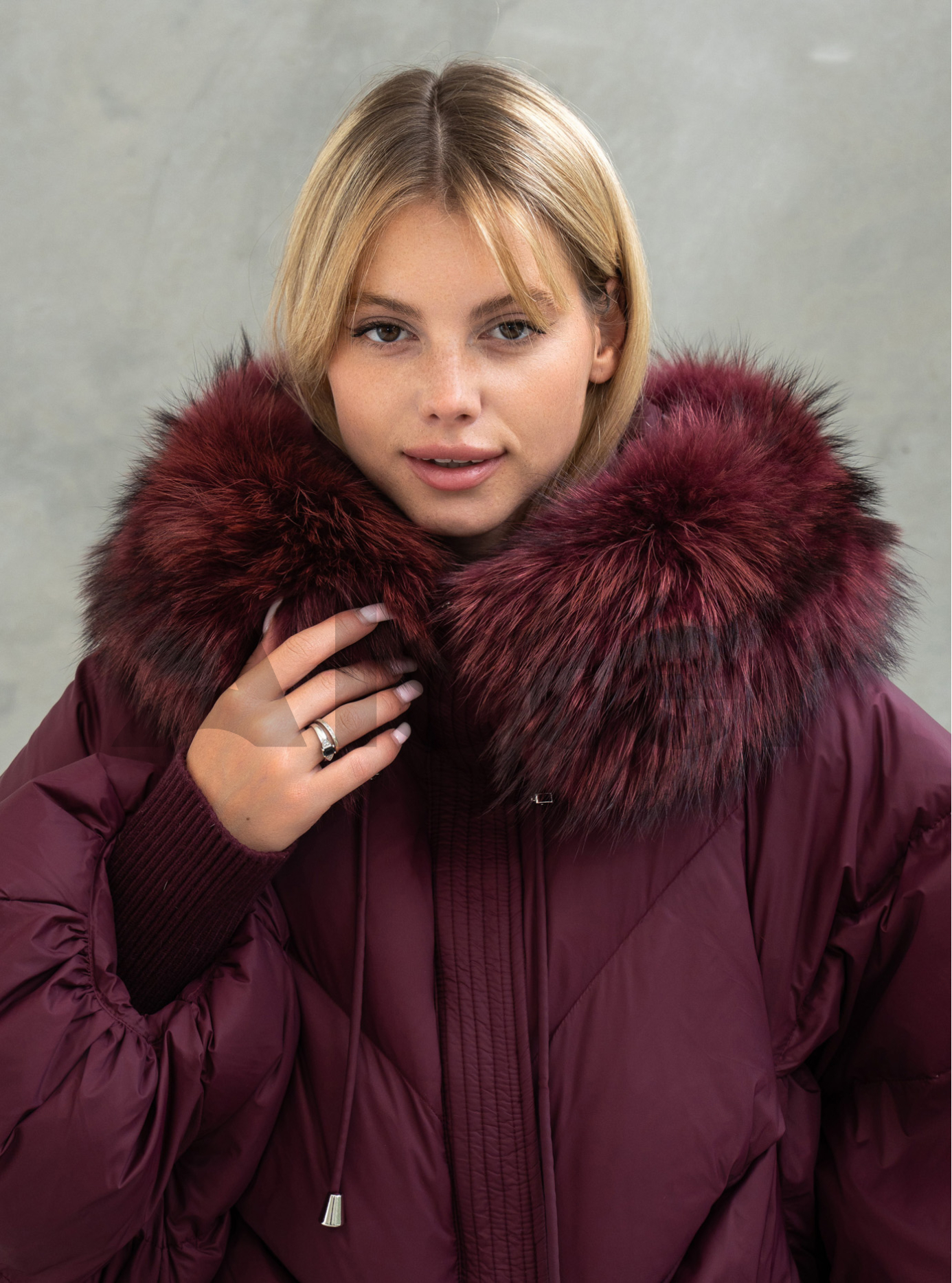 Женский пуховик Seventeen 511 (oversize) Бордовый M (26SVN511-08): фото - Alster.ua