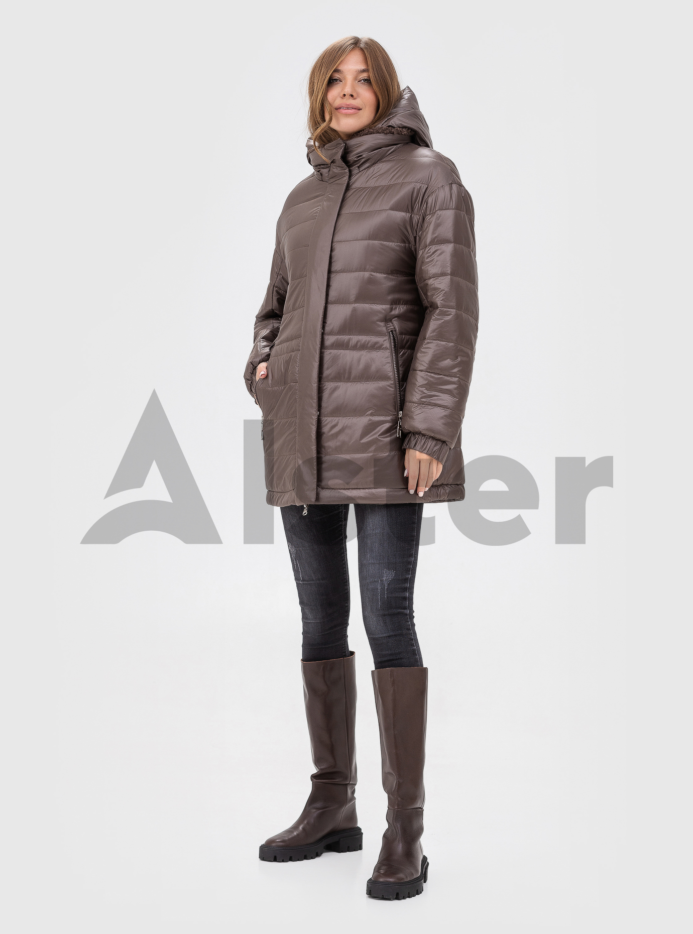Двусторонняя шубка SNOW OWL Шоколадный L (21A640-23): фото - Alster.ua