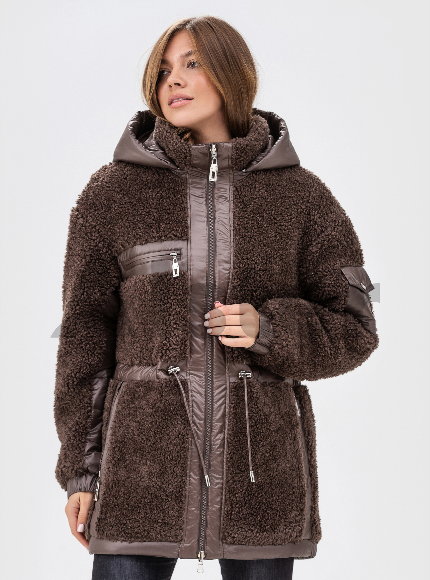 Двусторонняя шубка SNOW OWL Шоколадный L (21A640-23): фото - Alster.ua