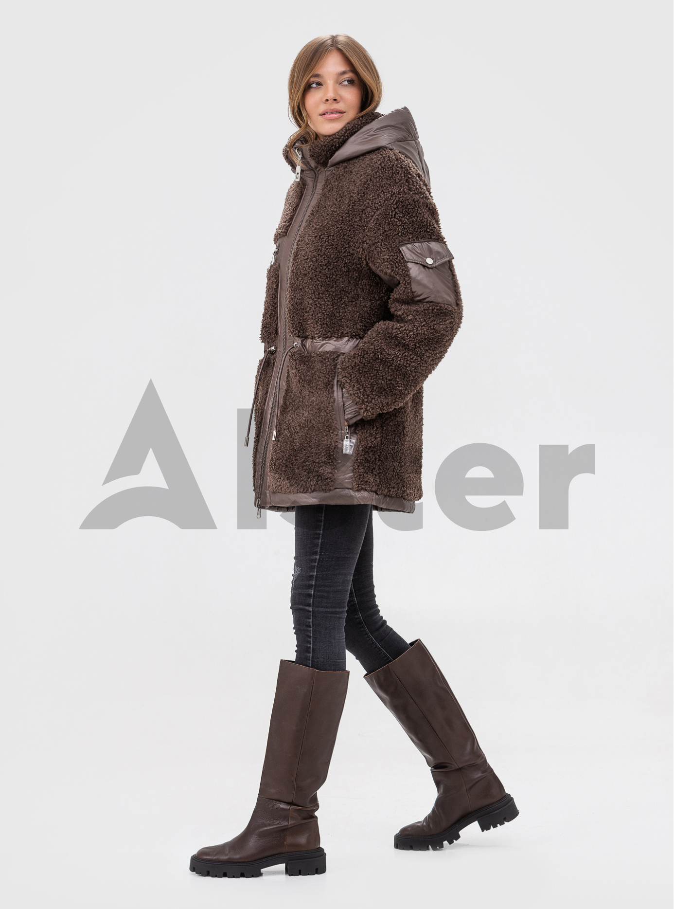 Двусторонняя шубка SNOW OWL Шоколадный L (21A640-23): фото - Alster.ua