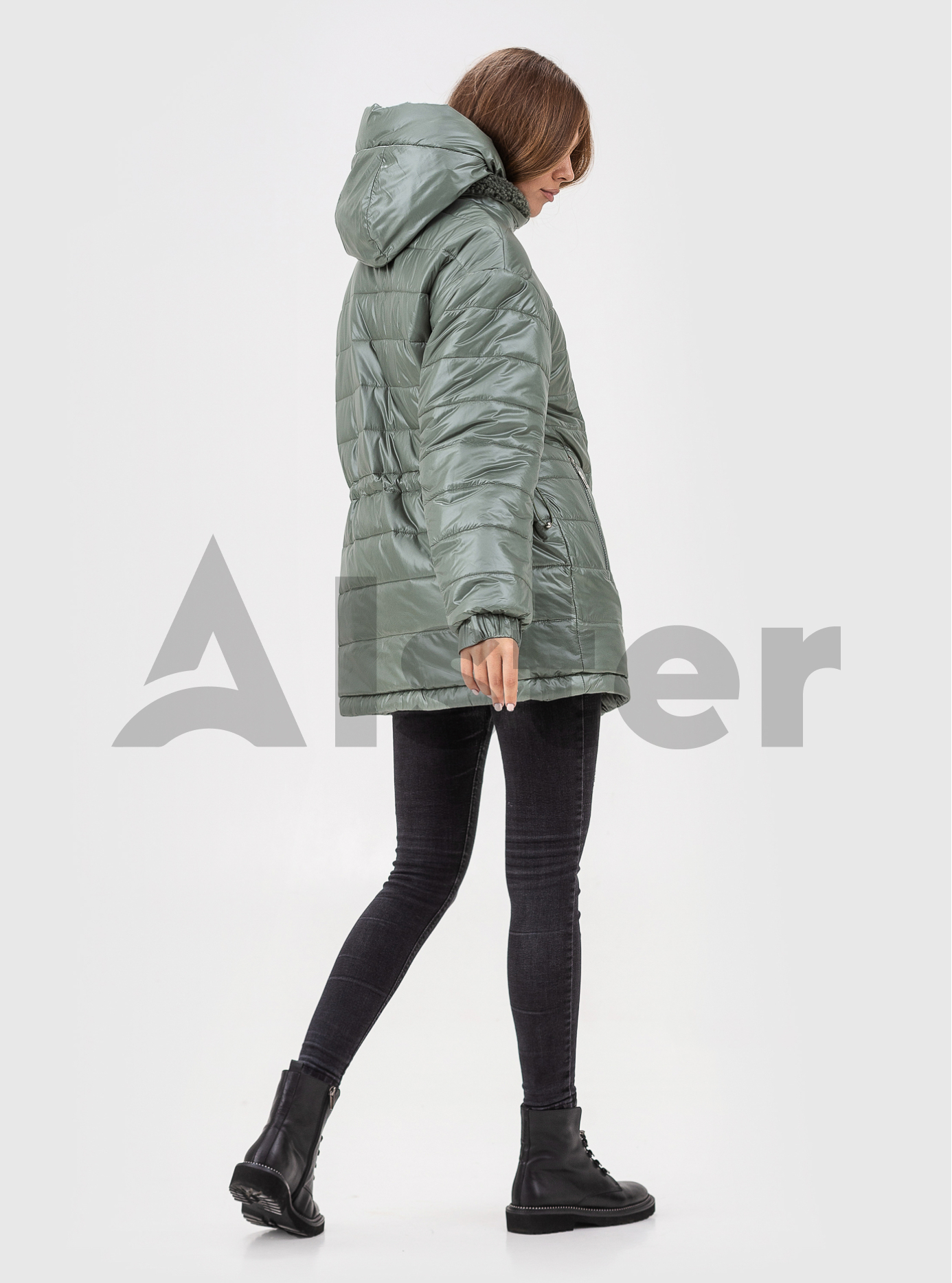 Двусторонняя шубка SNOW OWL Серо-зелёный 2XL (21A640-05): фото - Alster.ua
