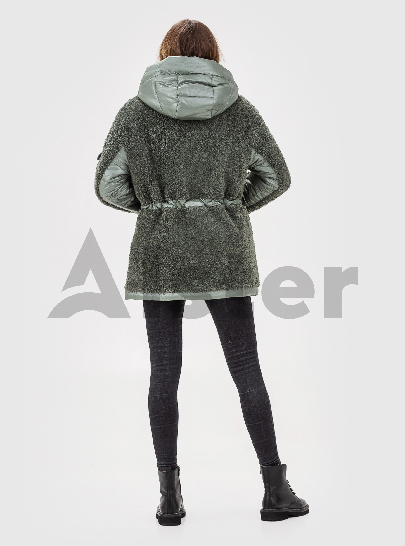 Двусторонняя шубка SNOW OWL Серо-зелёный 2XL (21A640-05): фото - Alster.ua