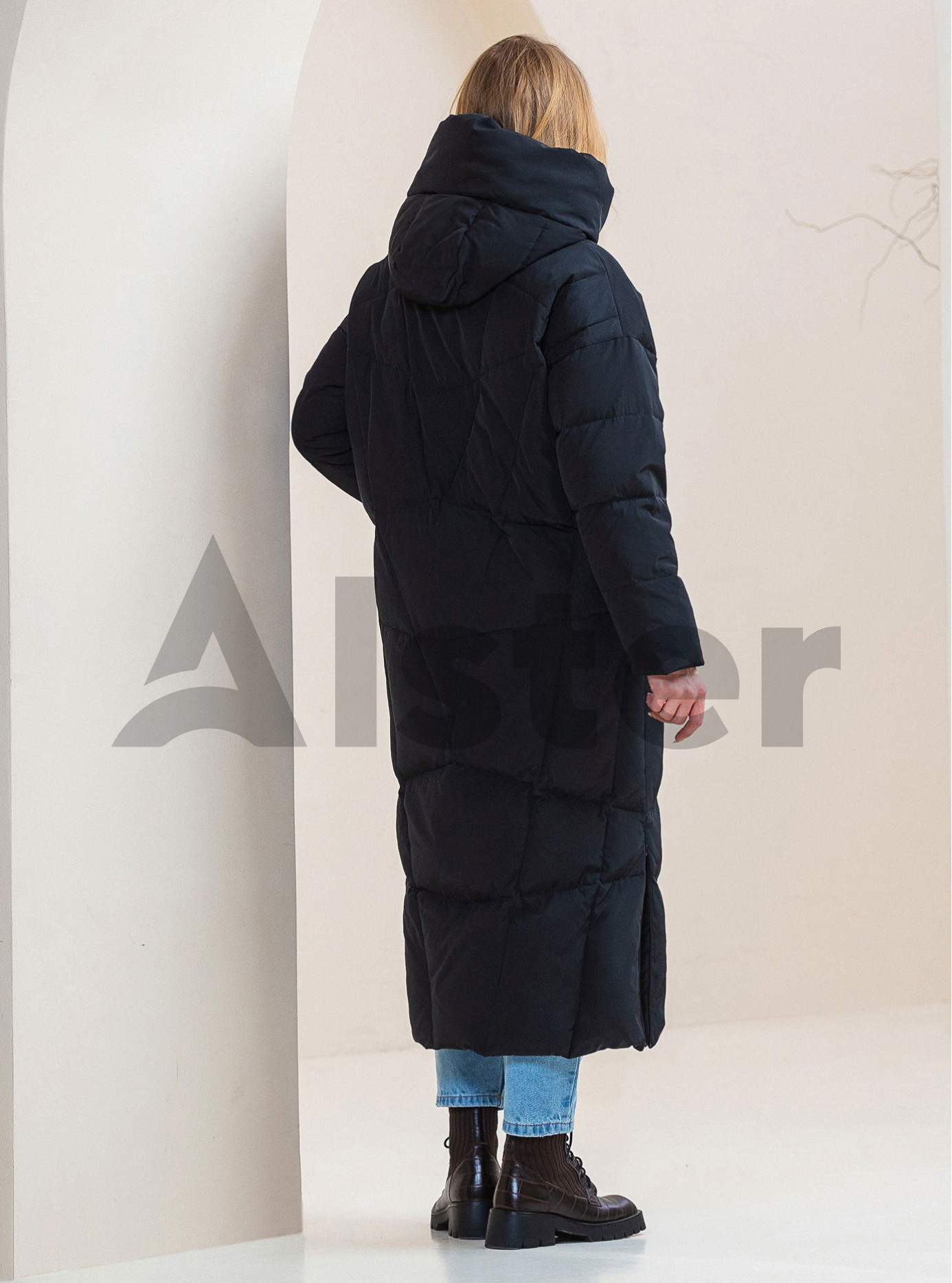 Длинный женский пуховик Snow Owl 23A236 Чёрный S (23A236-01): фото - Alster.ua
