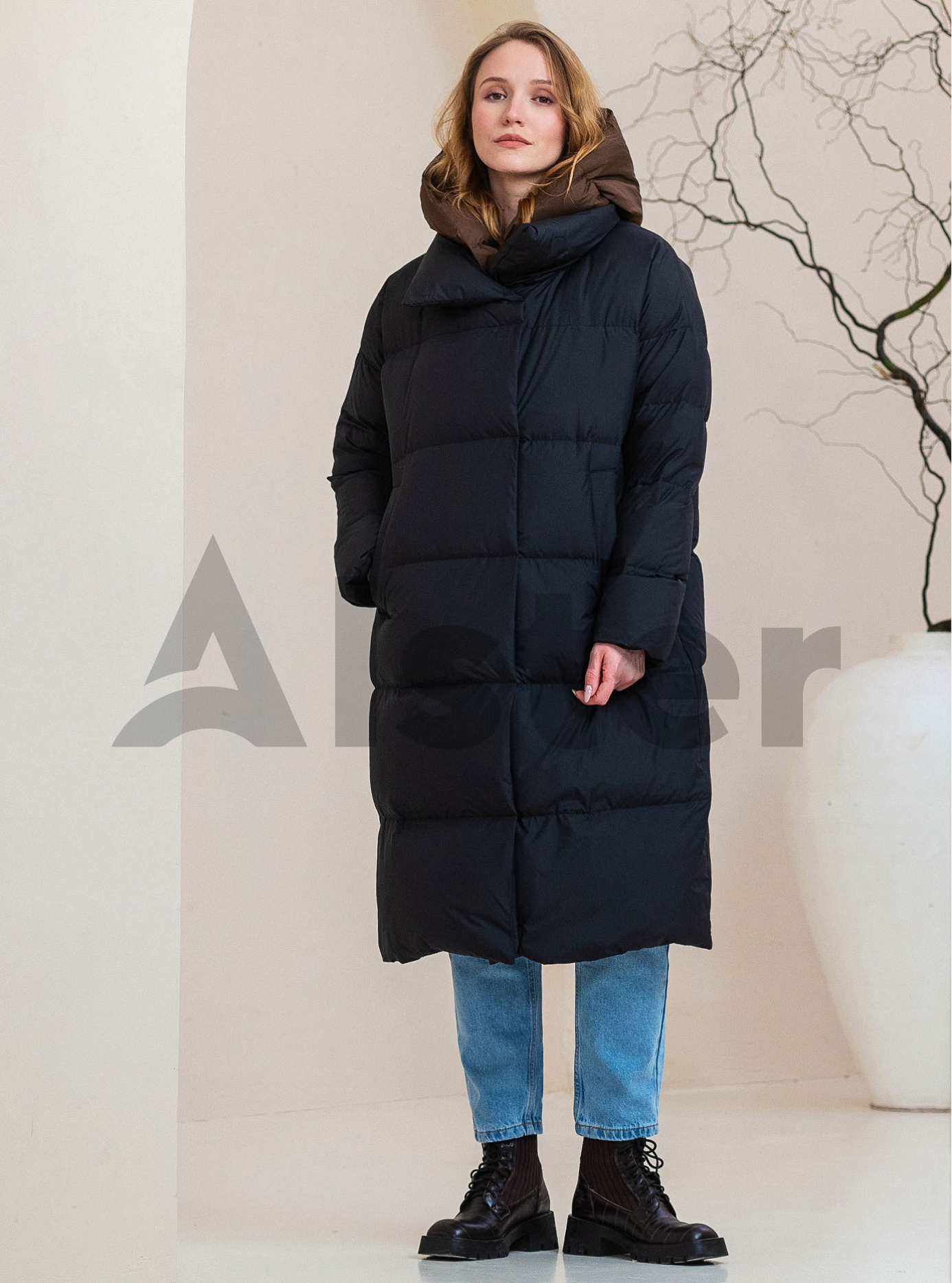 Длинный женский пуховик Snow Owl 23A260 Чёрный XL (23A260-16): фото - Alster.ua