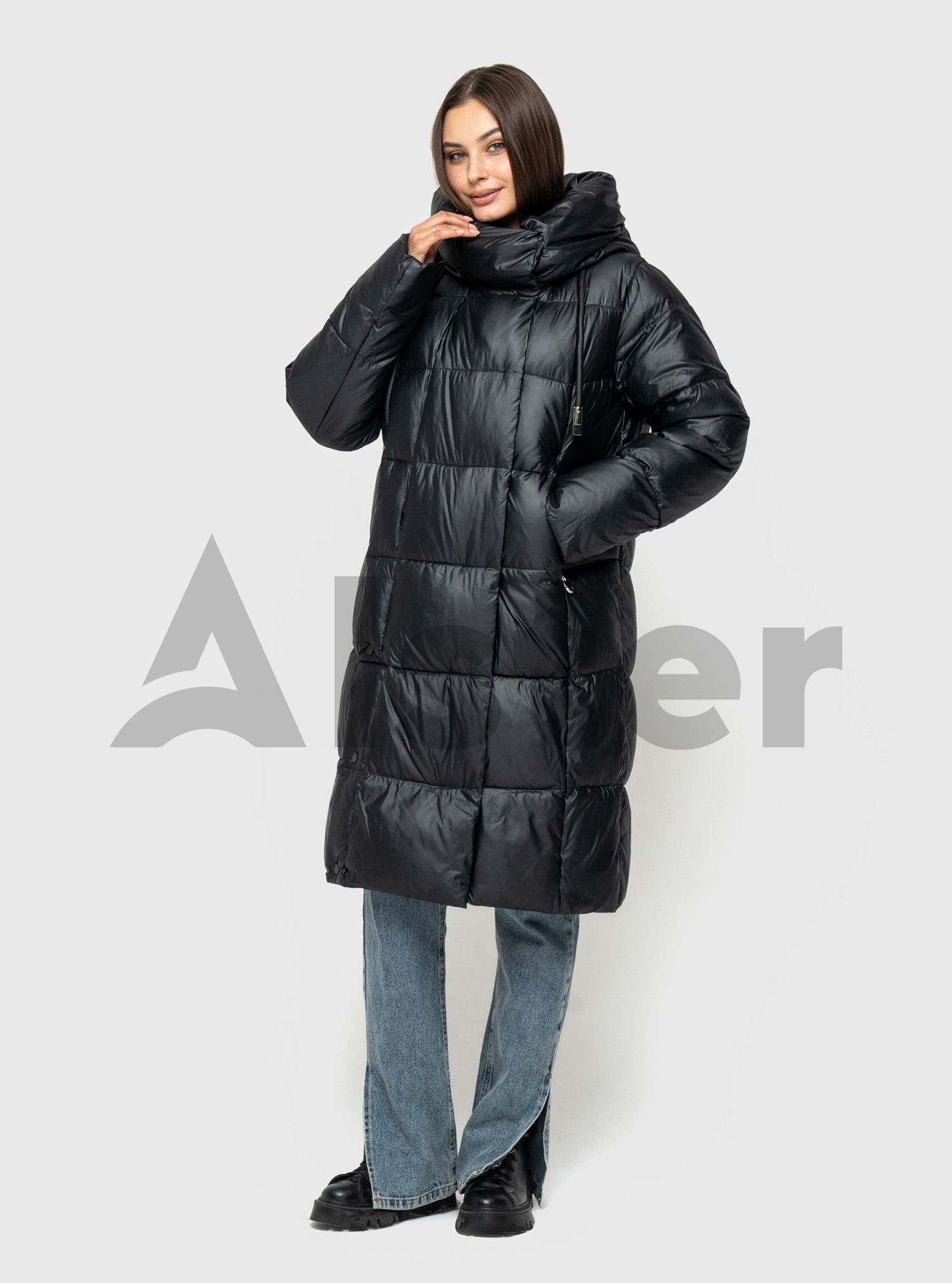 Длинный зимний пуховик Snow Owl 24S058 Графитовый S (24S058-01): фото - Alster.ua