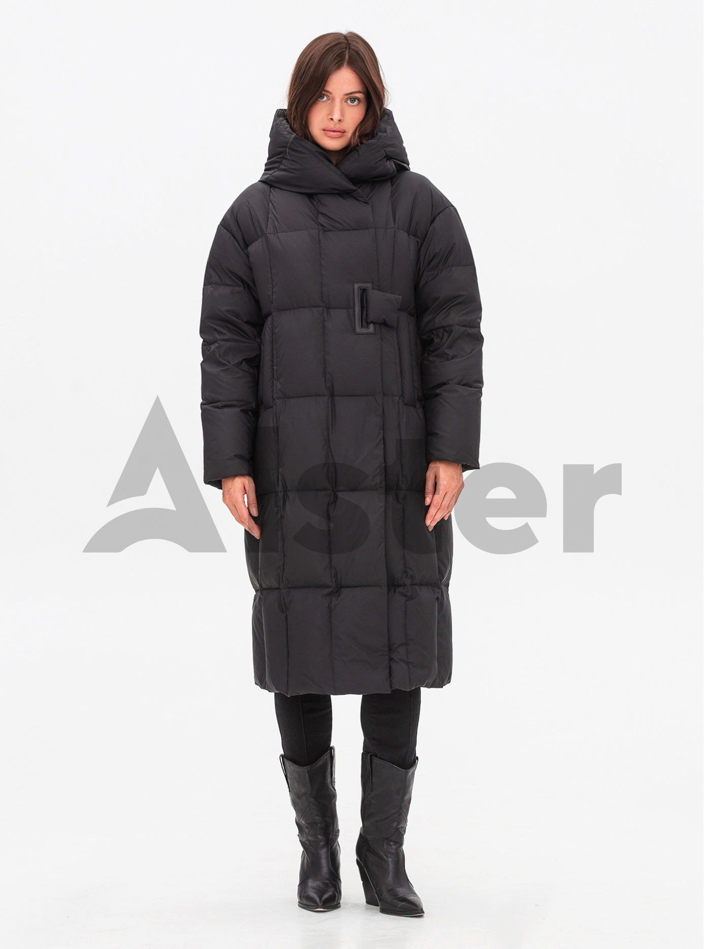 Длинный женский пуховик Snow Owl 24S253 Чёрный S (24S253-01): фото - Alster.ua