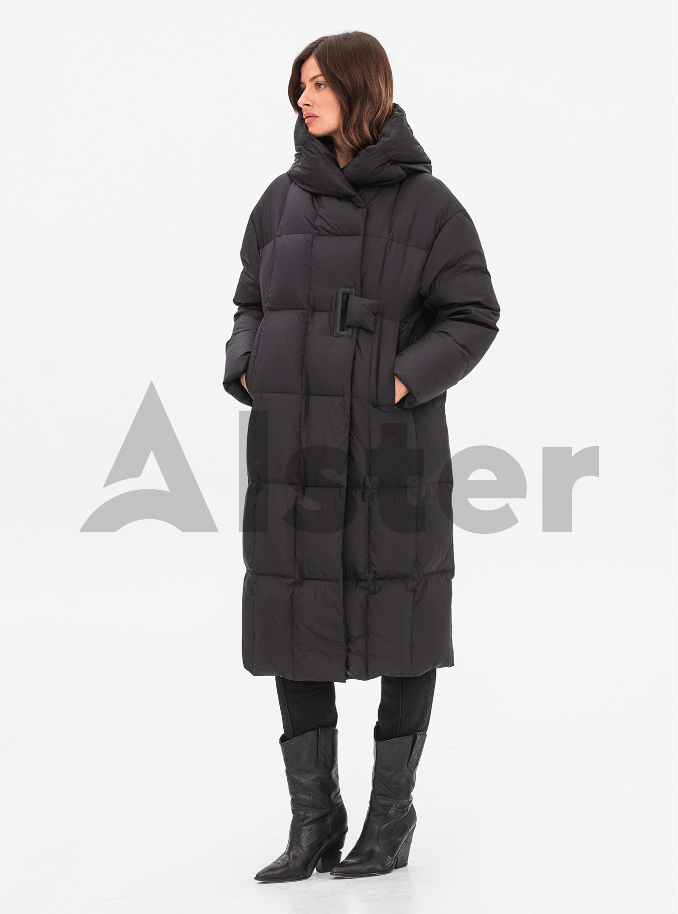 Длинный женский пуховик Snow Owl 24S253 Чёрный S (24S253-01): фото - Alster.ua