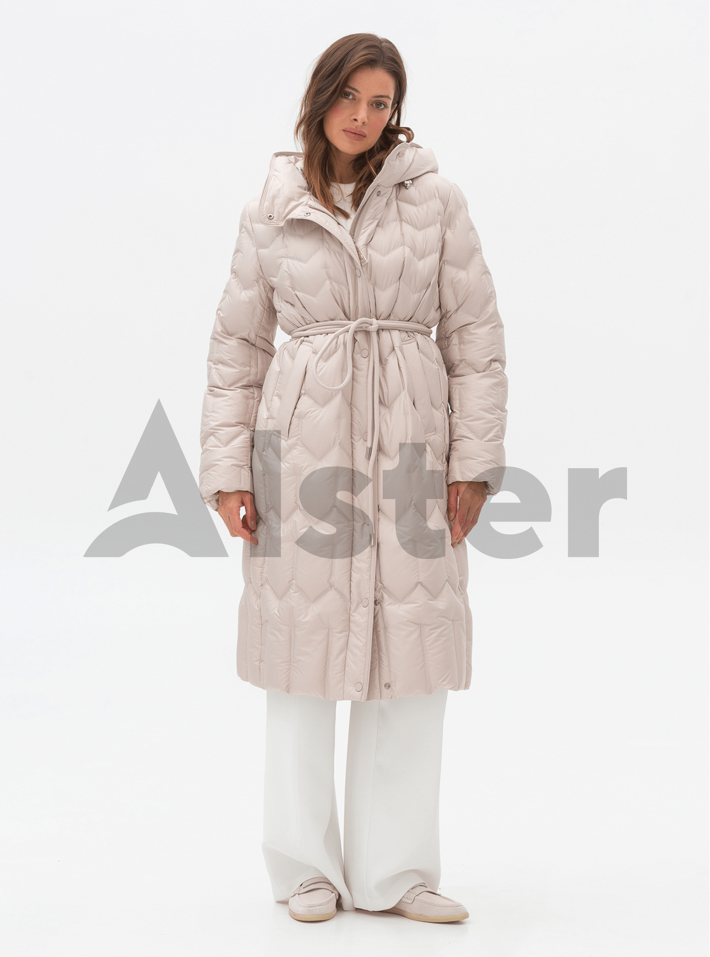 Длинный женский пуховик Snow Owl 24S273 big size Молоко 5XL (24S273-05): фото - Alster.ua