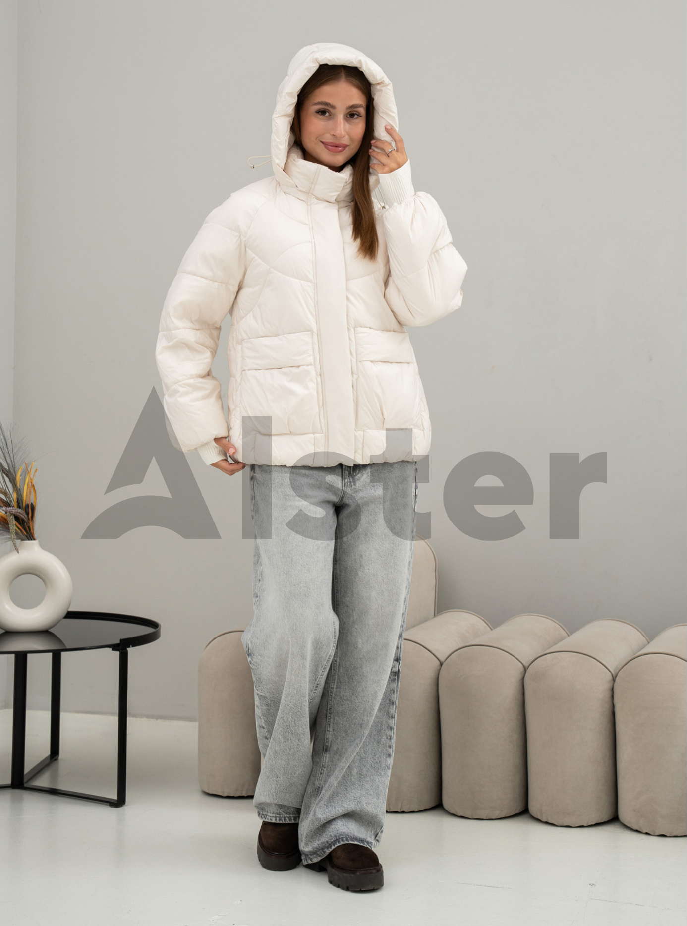 Женская зимняя куртка Snow Ow 25A145 Молоко XL (25A145-08): фото - Alster.ua