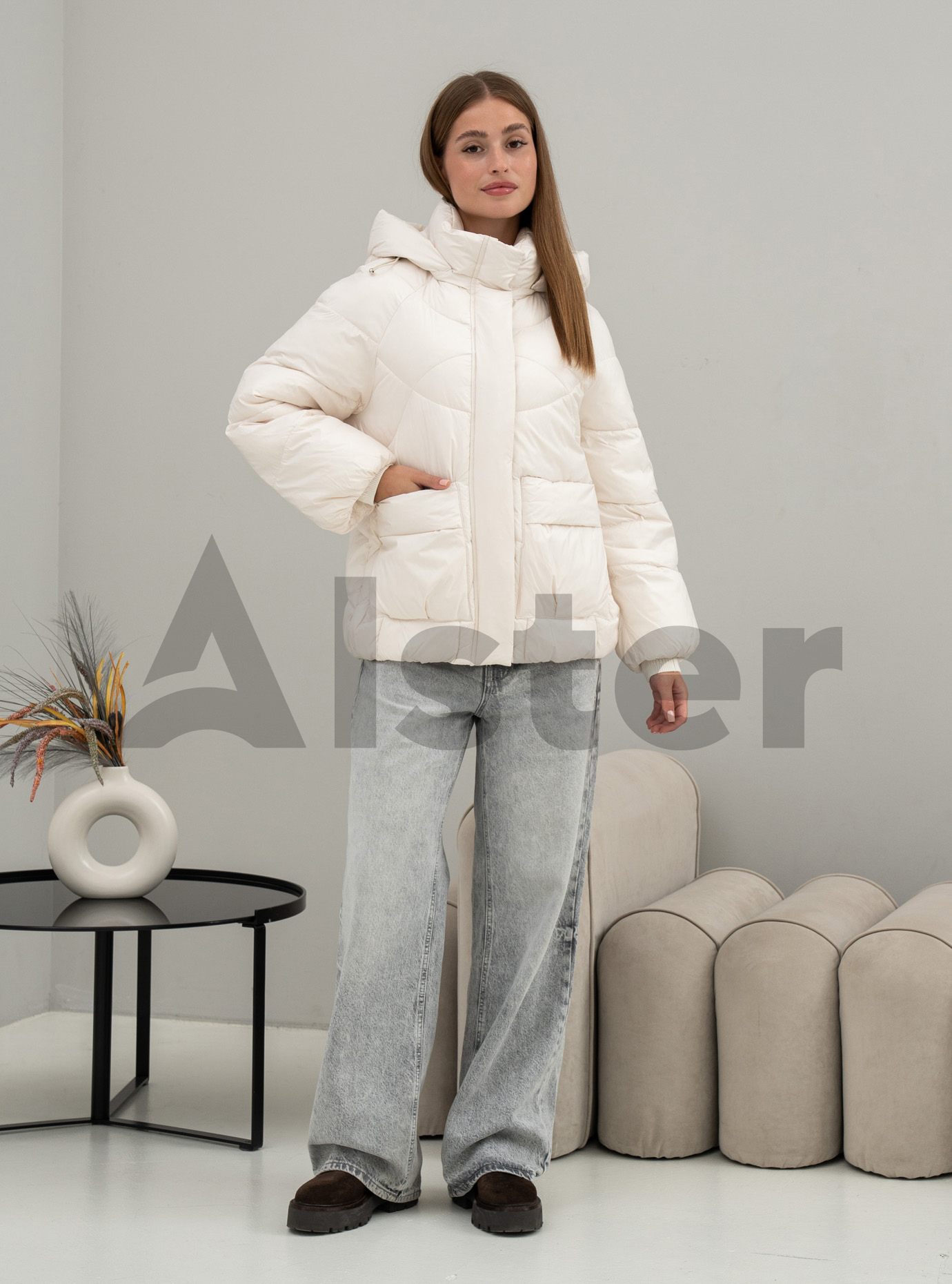 Женская зимняя куртка Snow Ow 25A145 Молоко XL (25A145-08): фото - Alster.ua