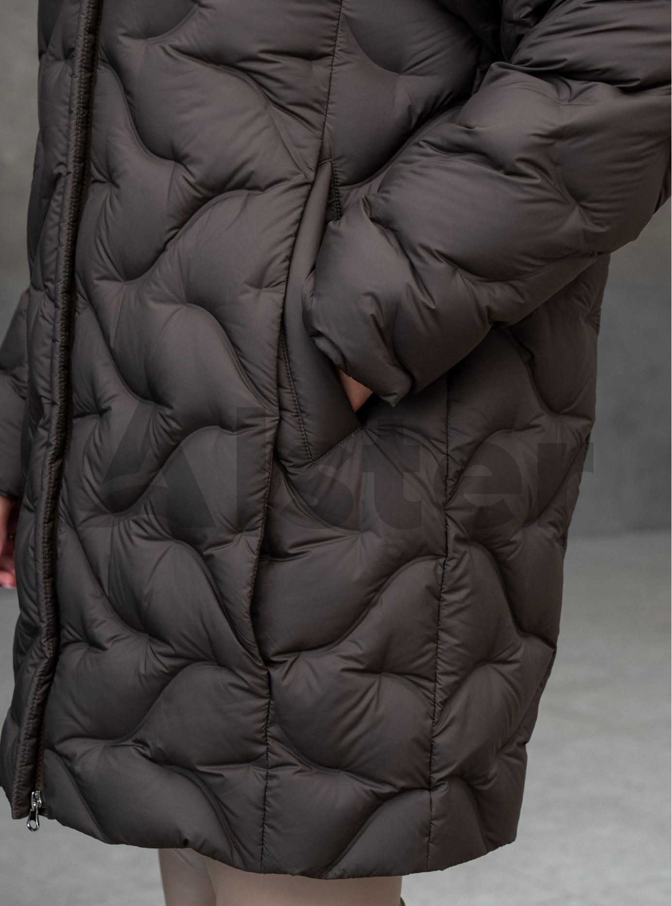 Женский пуховик Snow Owl 25A170 big size Коричневый L (25A170-06): фото - Alster.ua