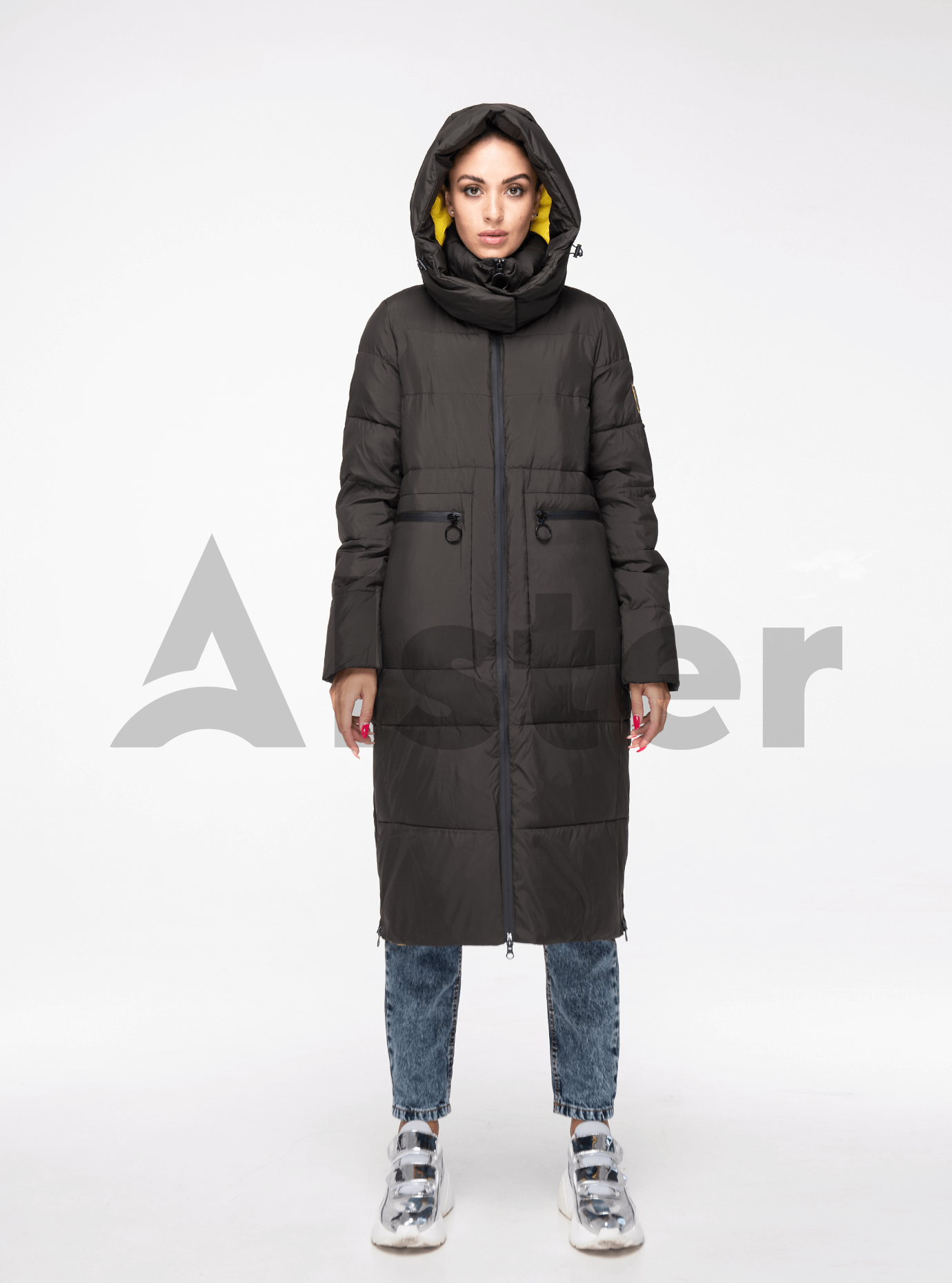 Куртка женская зимняя длинная Хаки 2XL (05-T19086): фото - Alster.ua