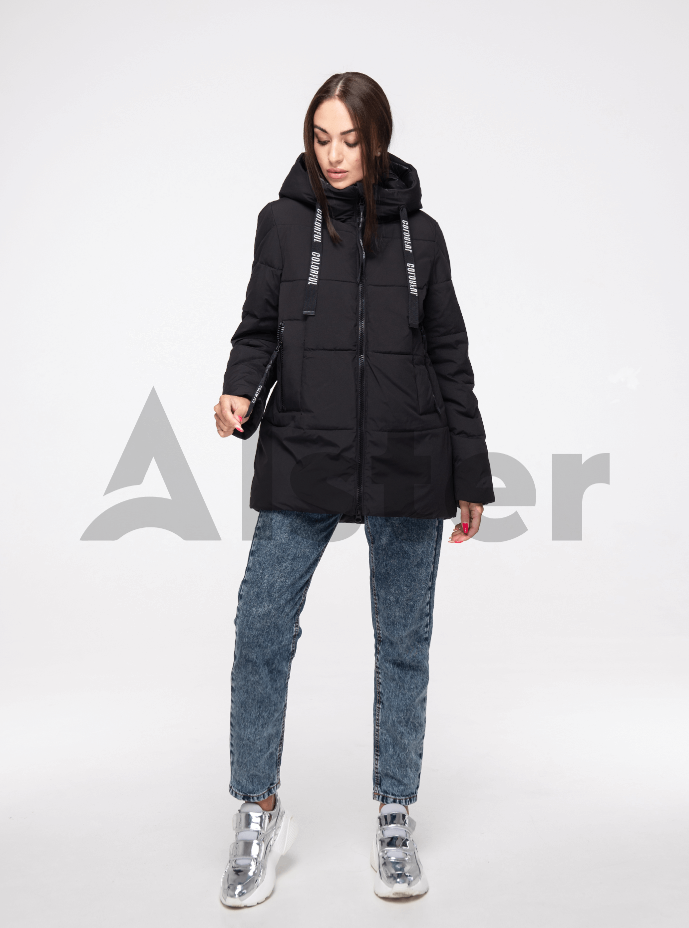 Куртка женская зимняя короткая Чёрный 2XL (05-T19126): фото - Alster.ua