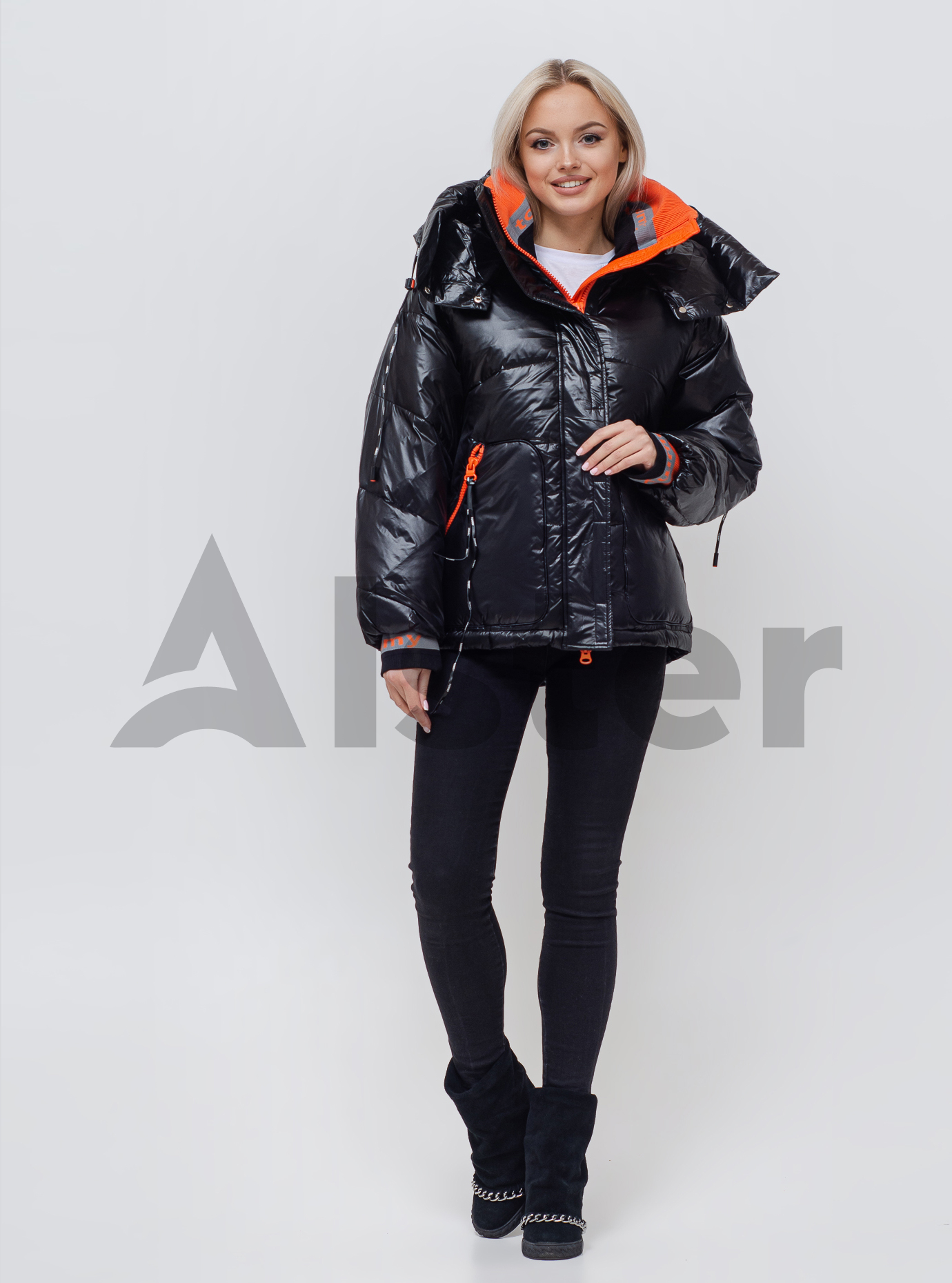 Куртка женская зимняя средней длины Чёрный L (05-SV201046): фото - Alster.ua