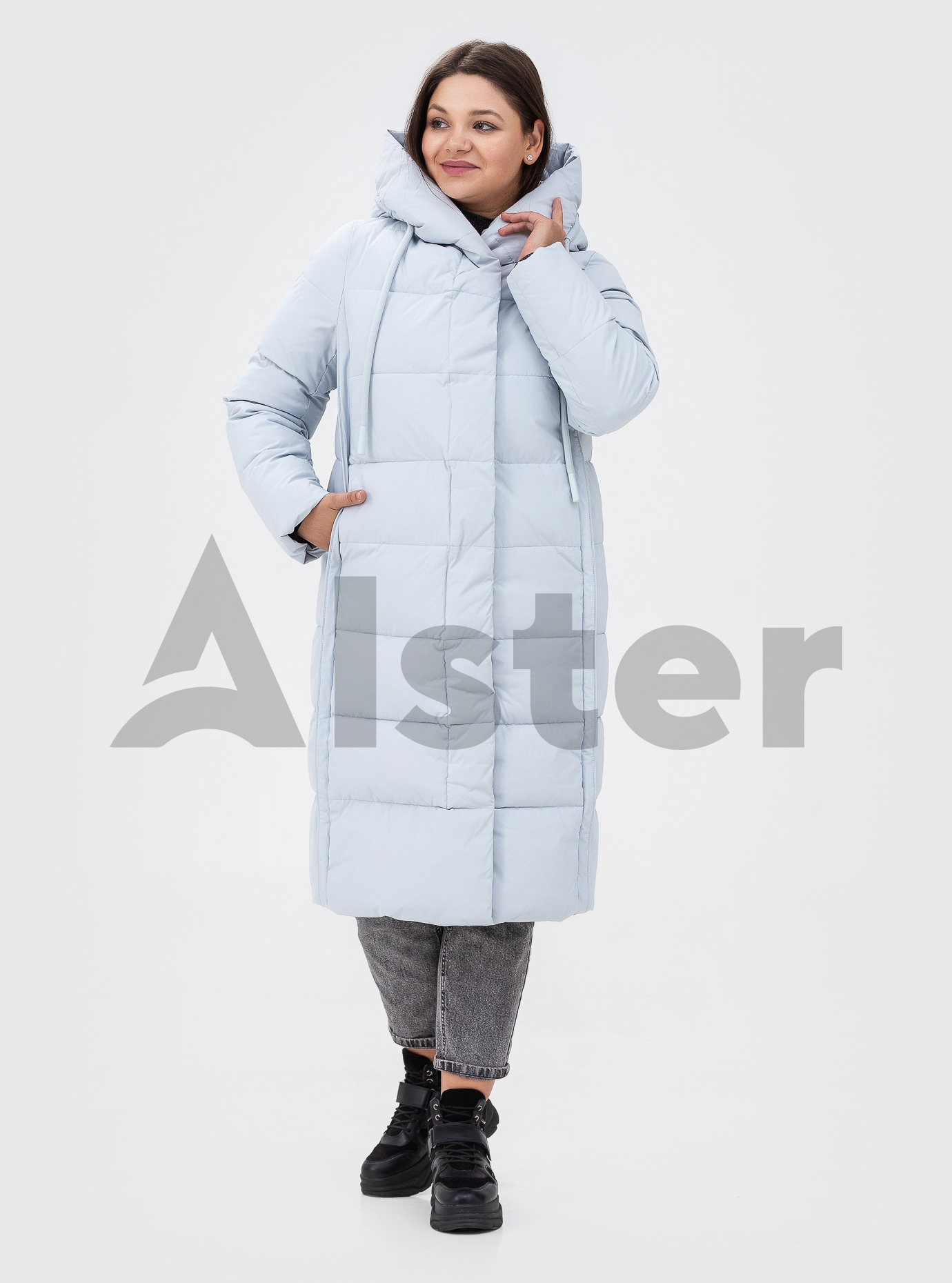 Женская зимняя куртка TOWMY (size+) Серебряный 54 (TWM2201-04): фото - Alster.ua