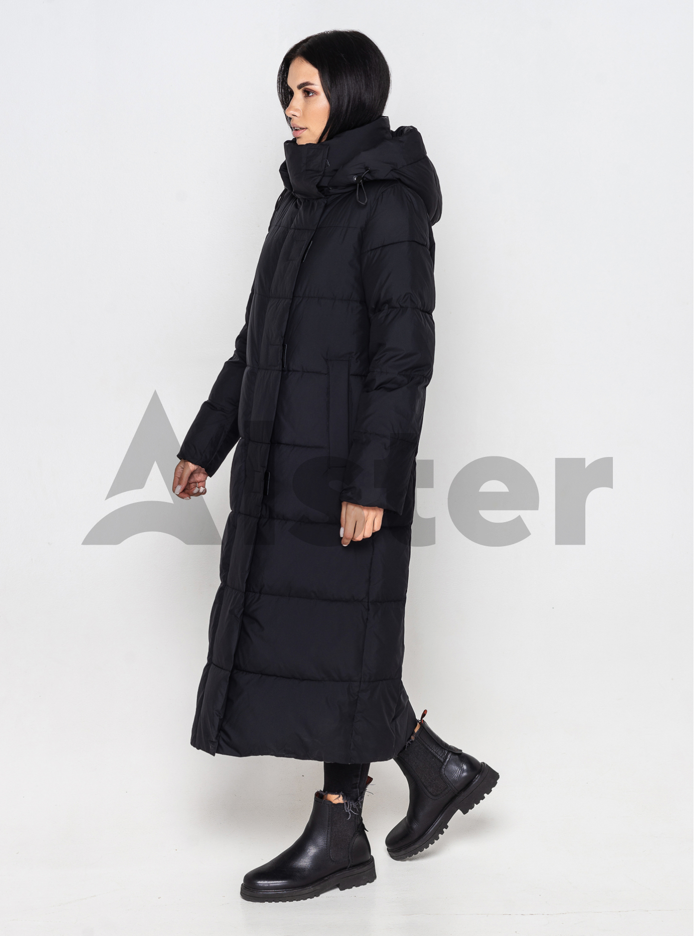Зимняя длинная куртка 2073 Towmy Чёрный S (TWM2073-01): фото - Alster.ua