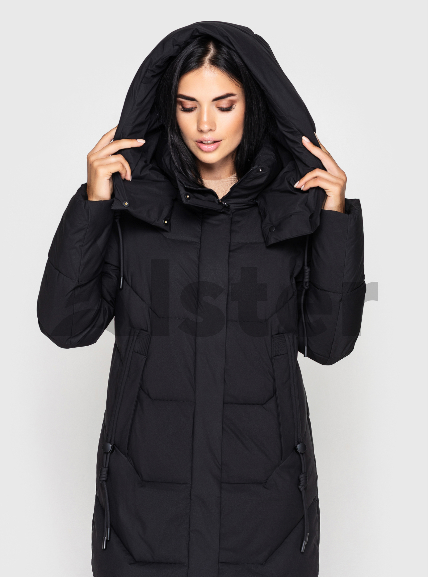 Длинная женская зимняя куртка Towmy 2212 Чёрный 2XL (TWM2212-05): фото - Alster.ua