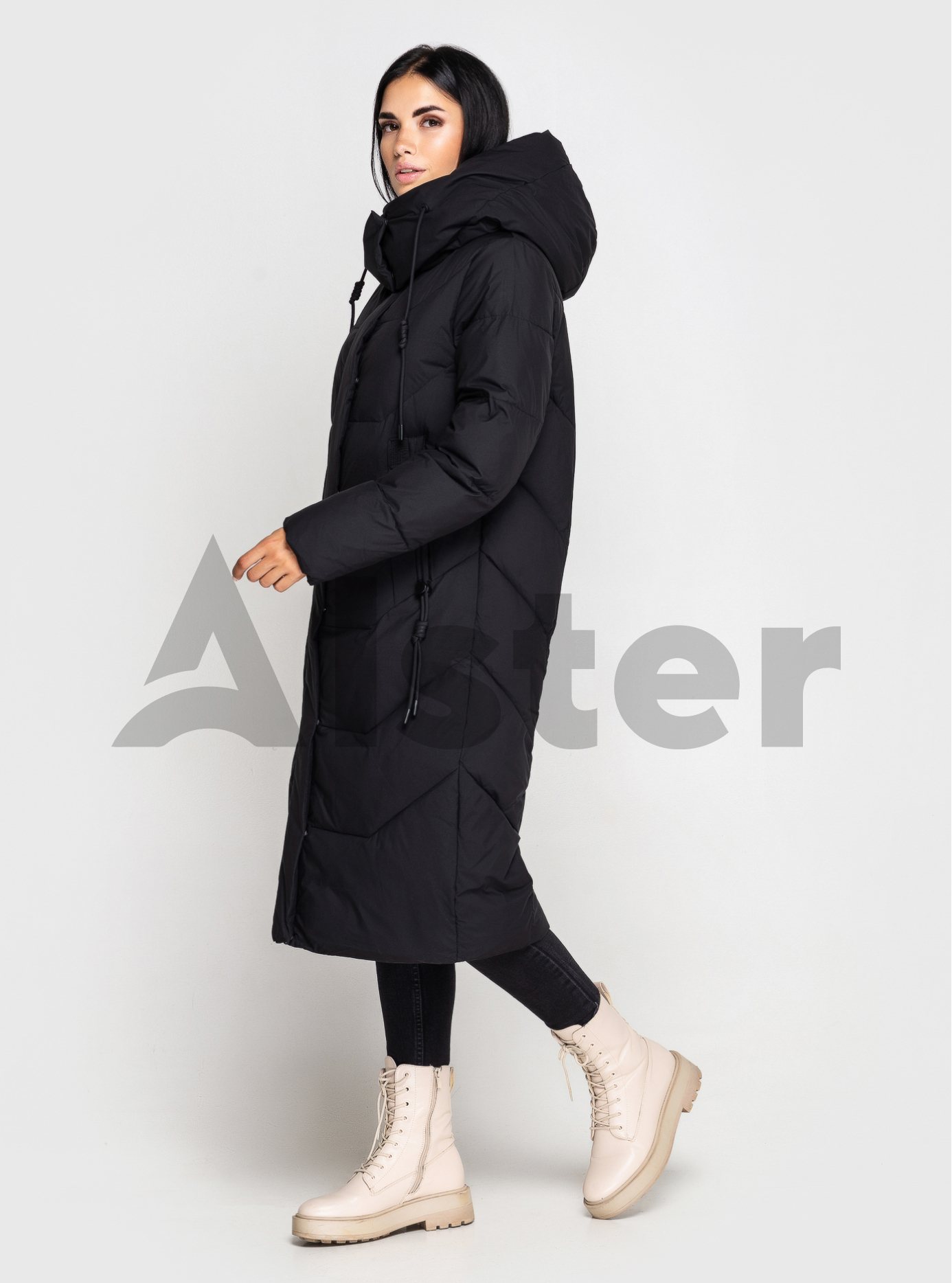 Длинная женская зимняя куртка Towmy 2212 Чёрный 2XL (TWM2212-05): фото - Alster.ua